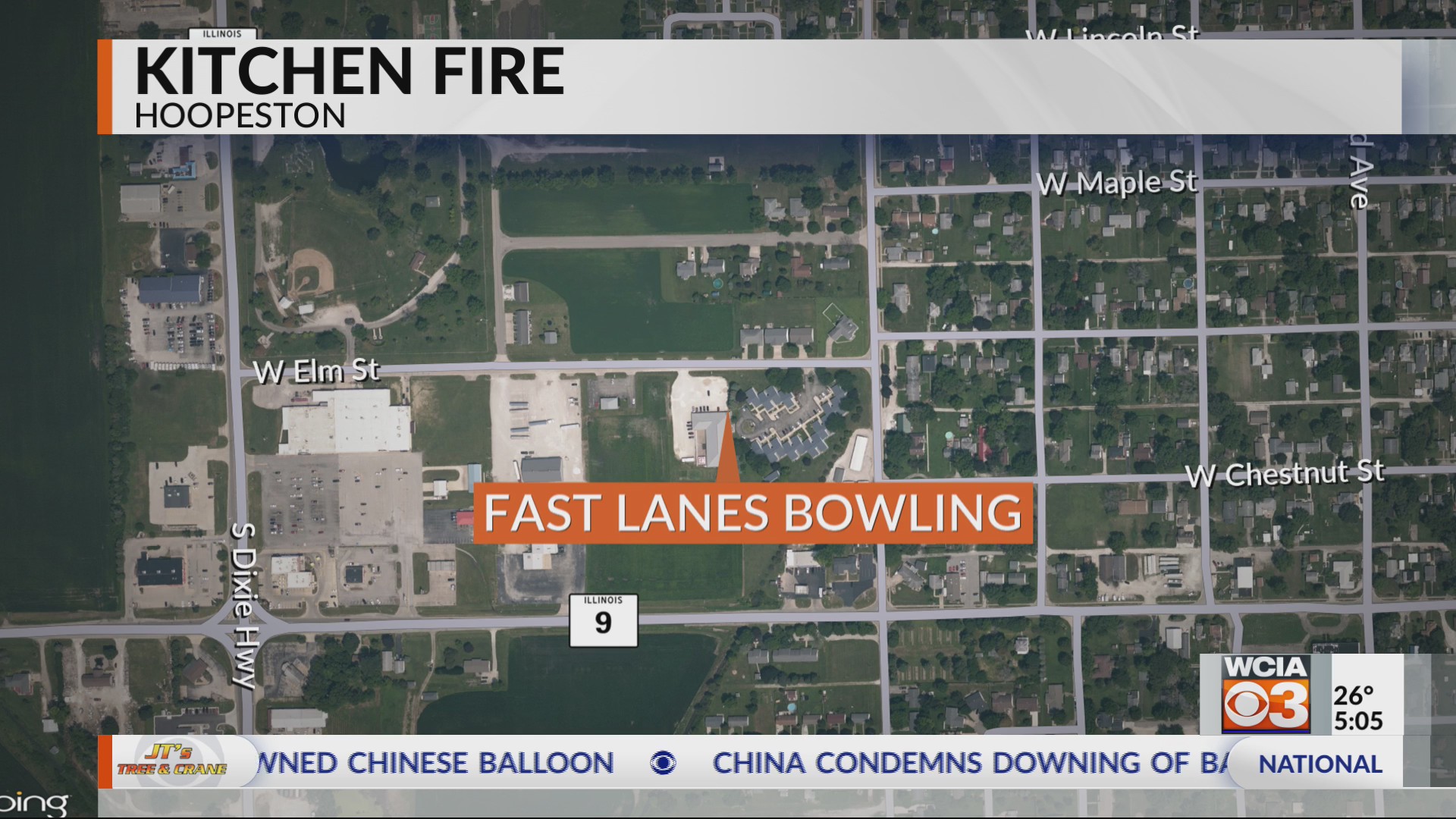 Hoopeston Fire extinguishers small blaze at bowling alley