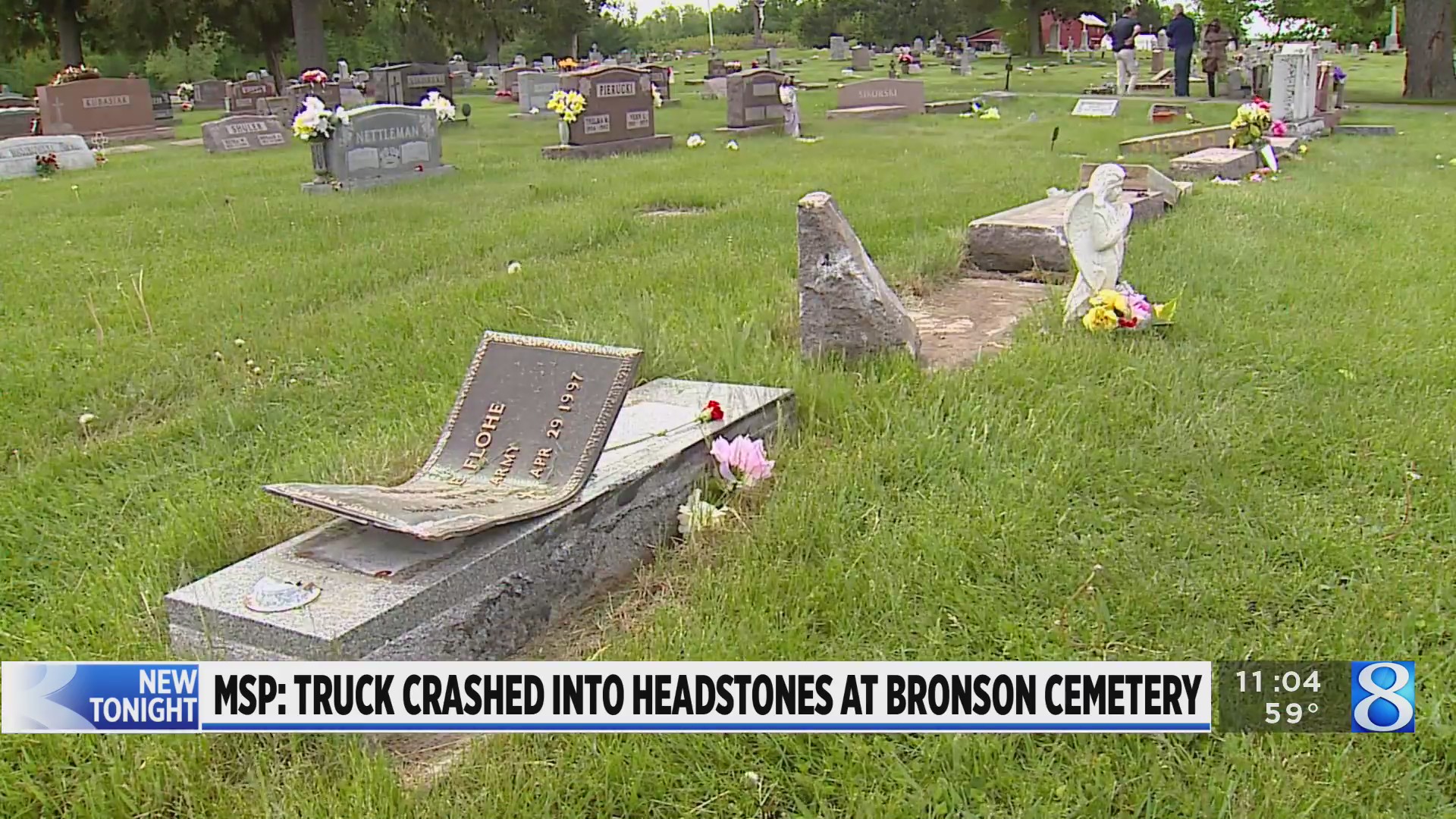 ‘It hurts’ Several headstones damaged at Bronsonarea cemetery