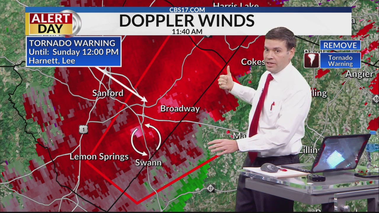 Tornado Warning issued for parts of Harnett, Lee counties – CBS17.com