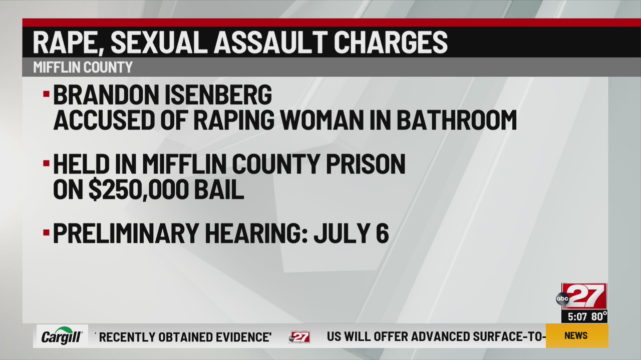 Mifflin County man arrested for rape, sexual assault – ABC27