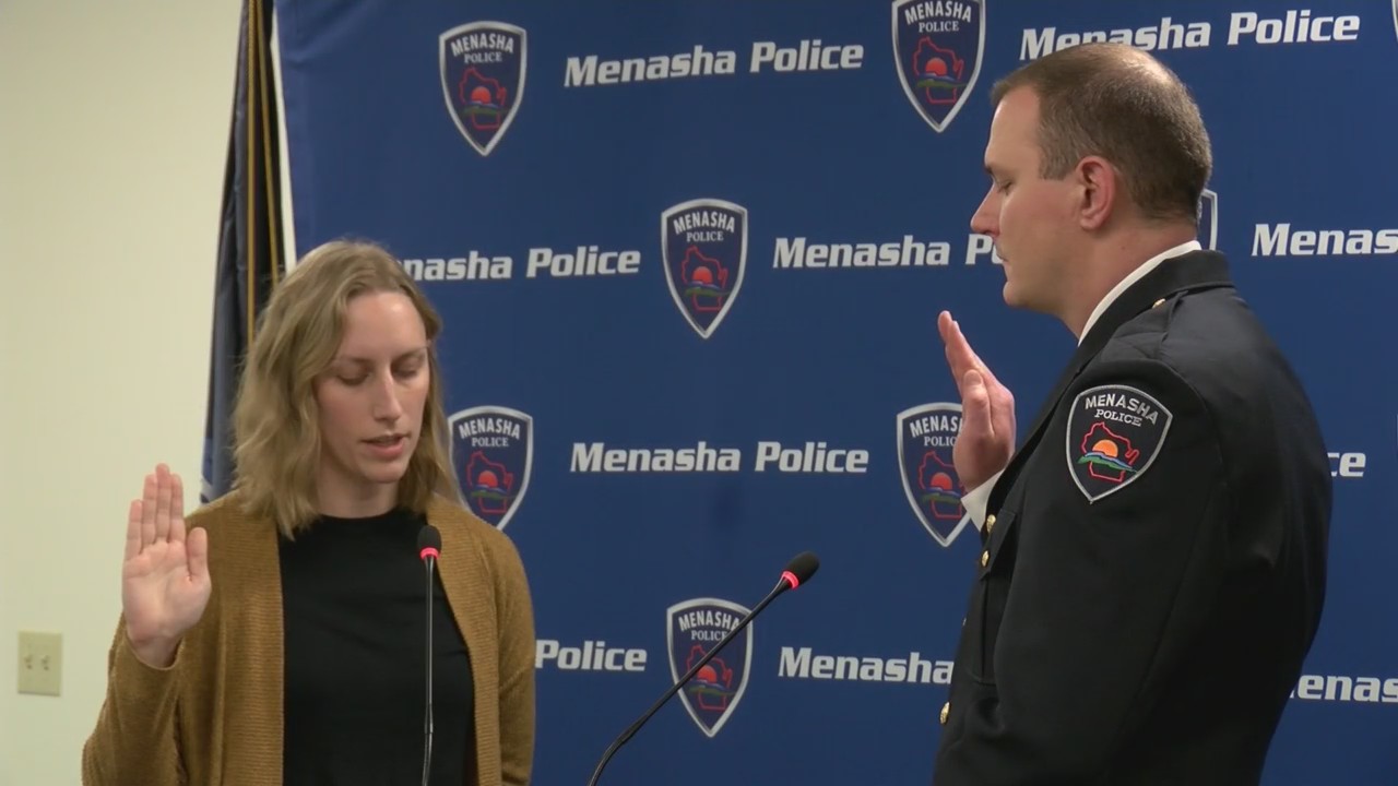 Menasha Police Department swears in Nicholas Thorn as new chief of ...
