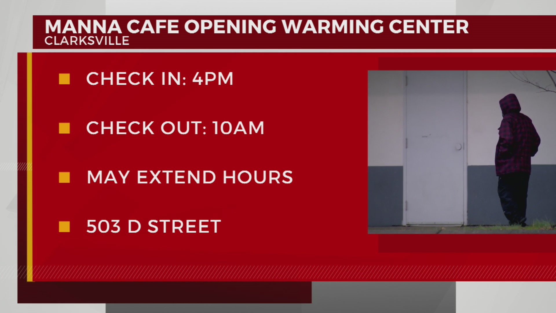 Shelters open around Middle Tennessee to keep people warm amid winter