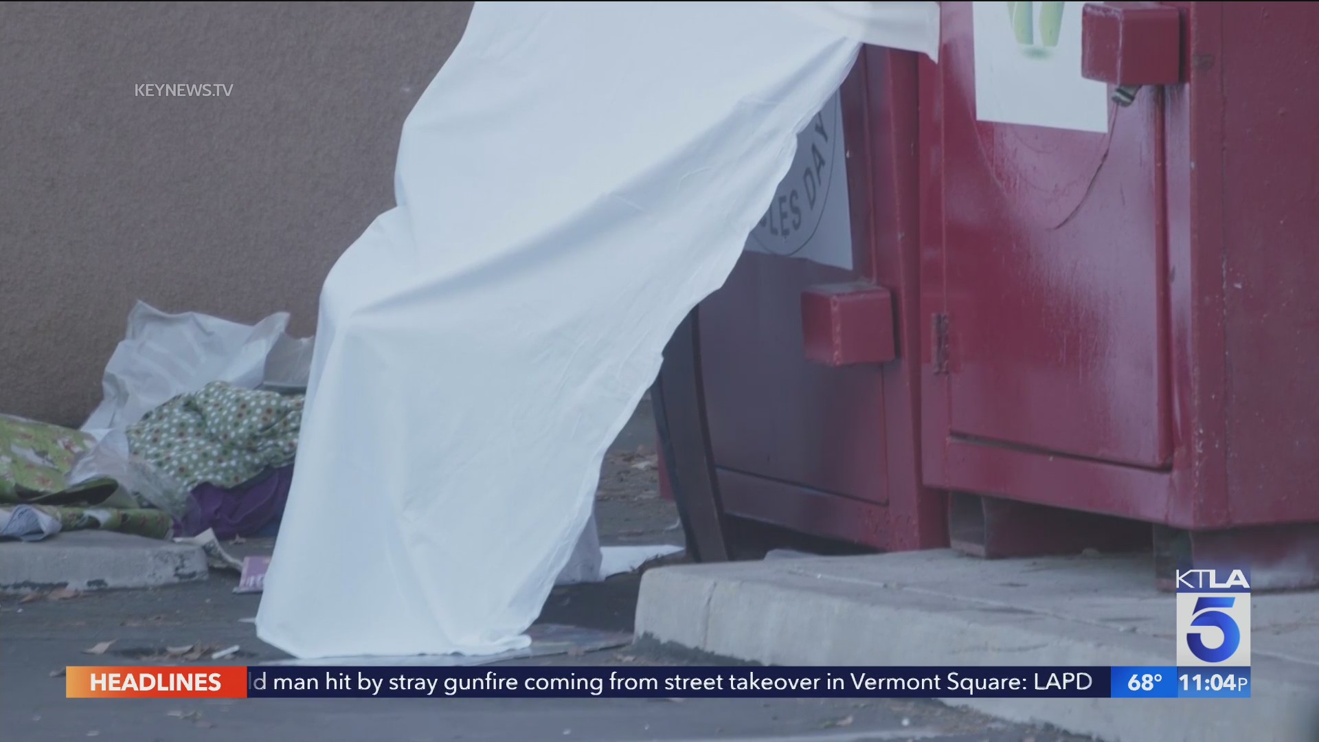 Dead woman found partially in Santa Clarita donation box – KTLA