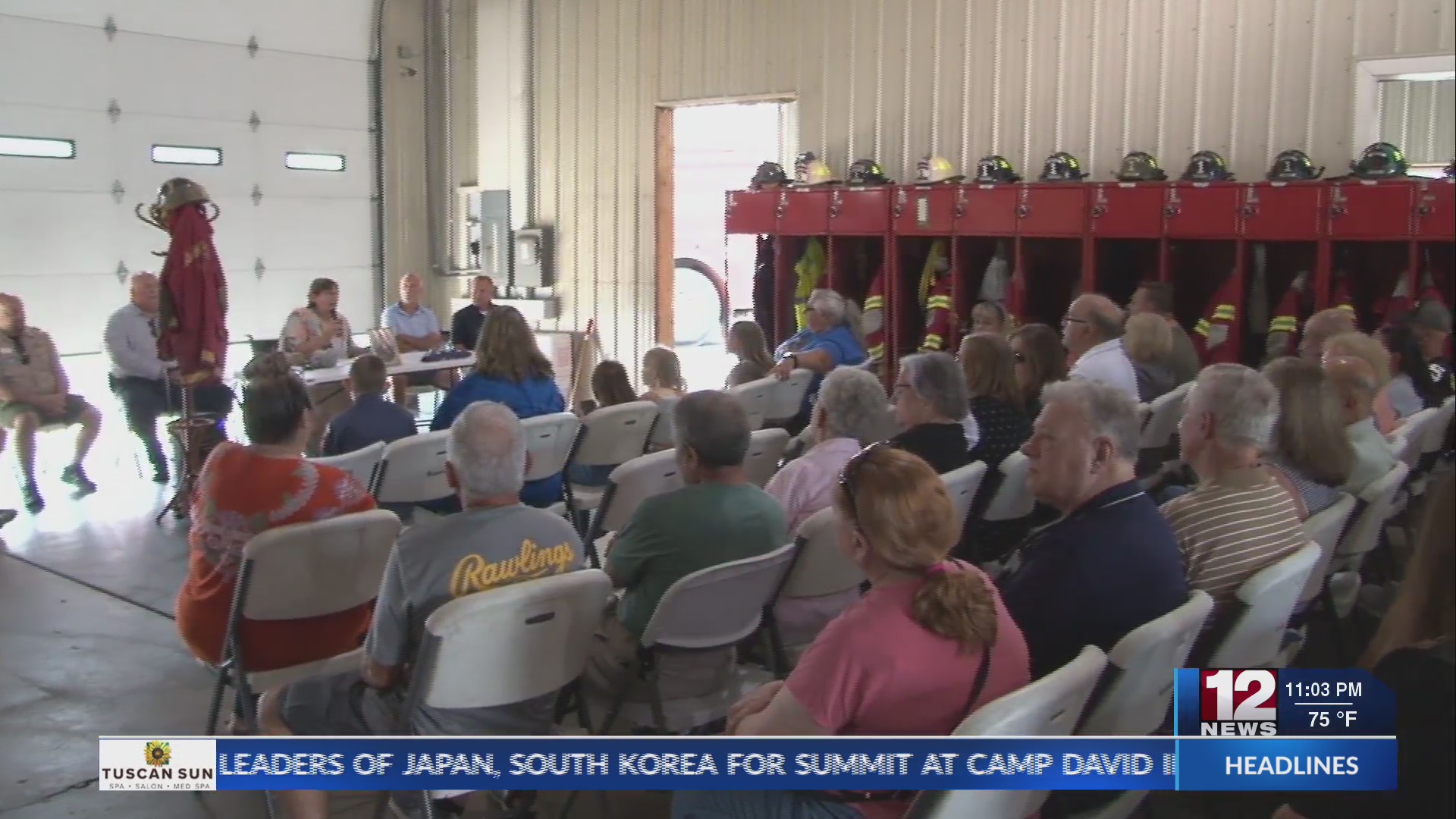 Eagle scout dedicates project to fallen Anmoore firefighter