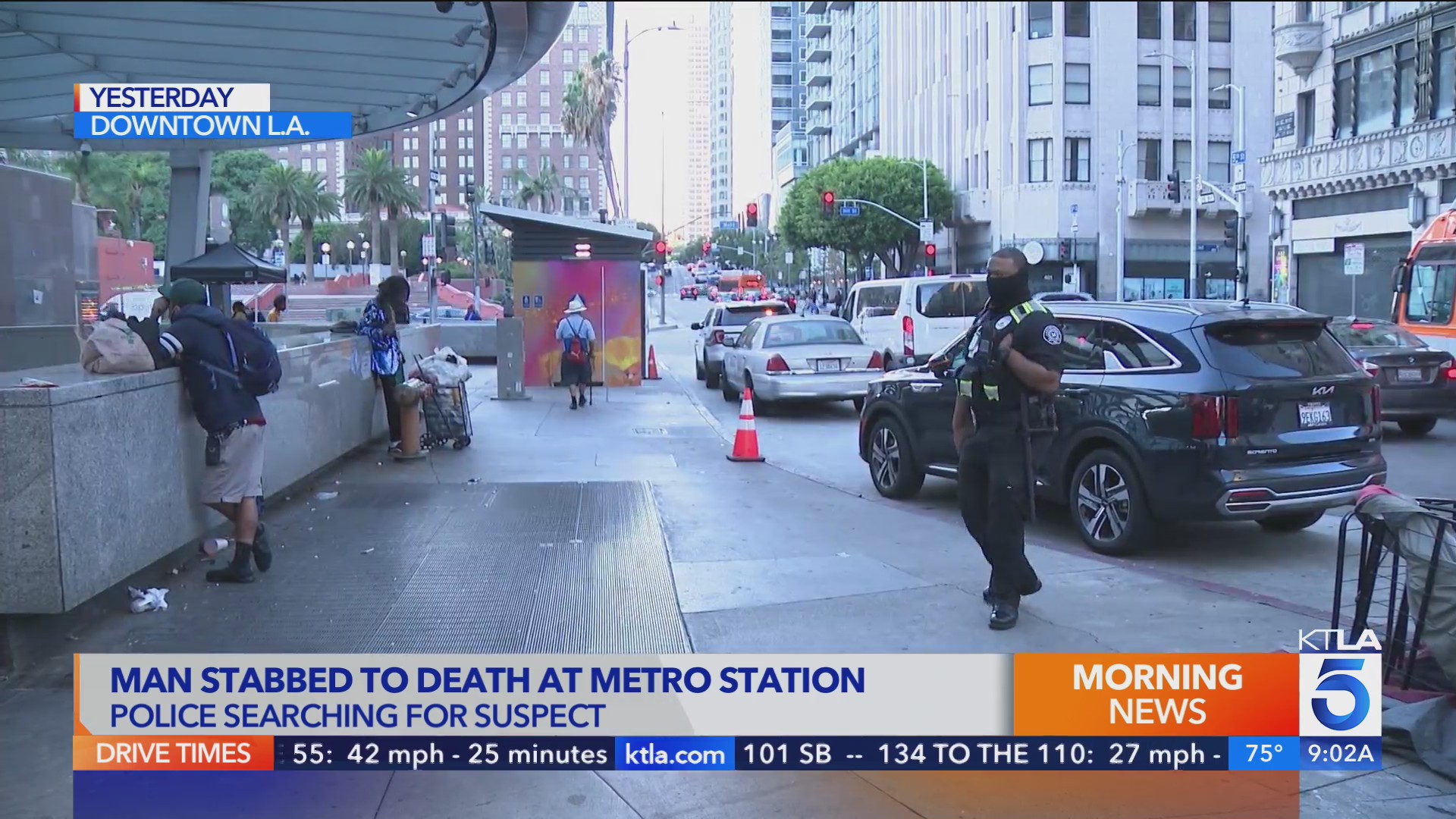 Man fatally stabbed on Metro platform in downtown Los Angeles – KTLA