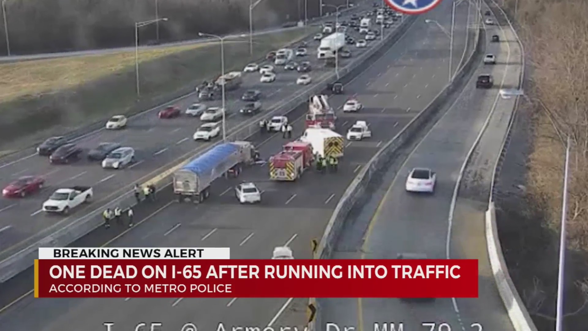I-65 North at Armory Drive closed due to deadly crash – WKRN News 2