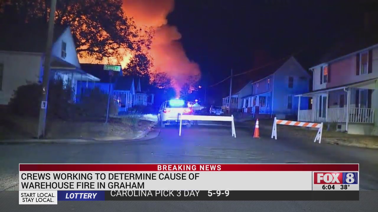 Crews on the scene of large warehouse fire in Graham FOX8 WGHP