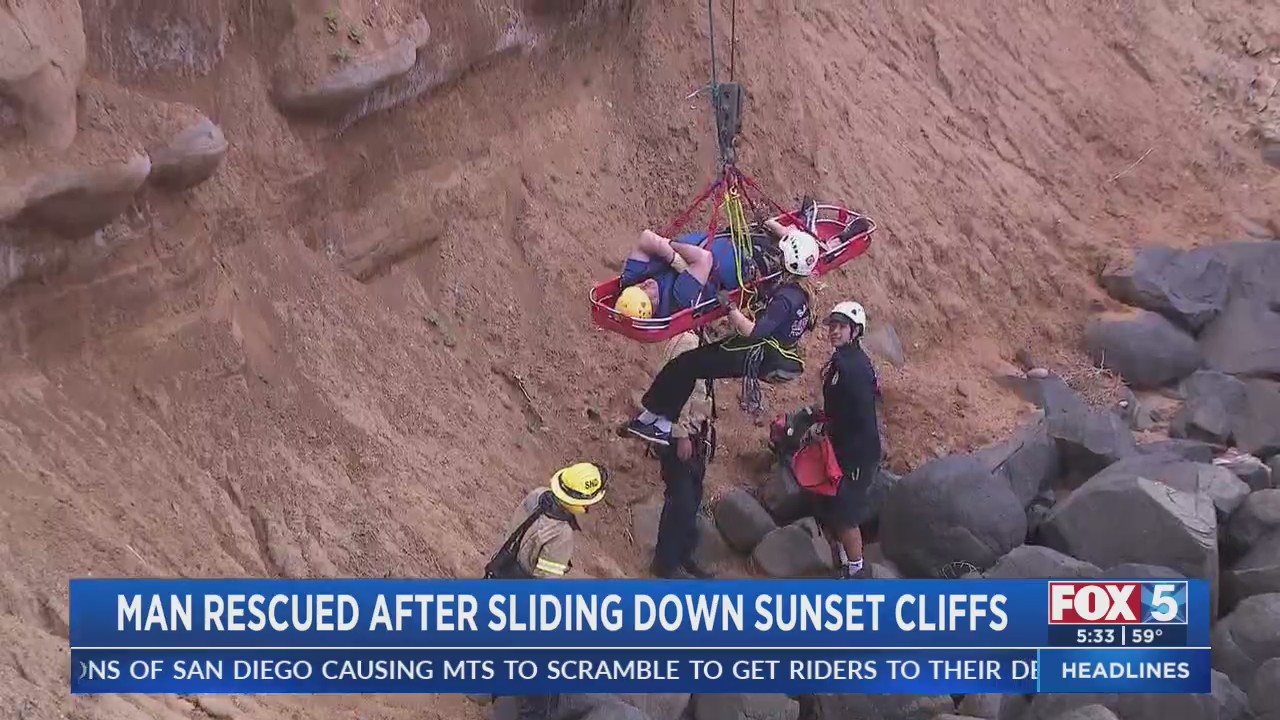 Man Rescued After Sliding Down Sunset Cliffs – FOX 5 San Diego & KUSI News