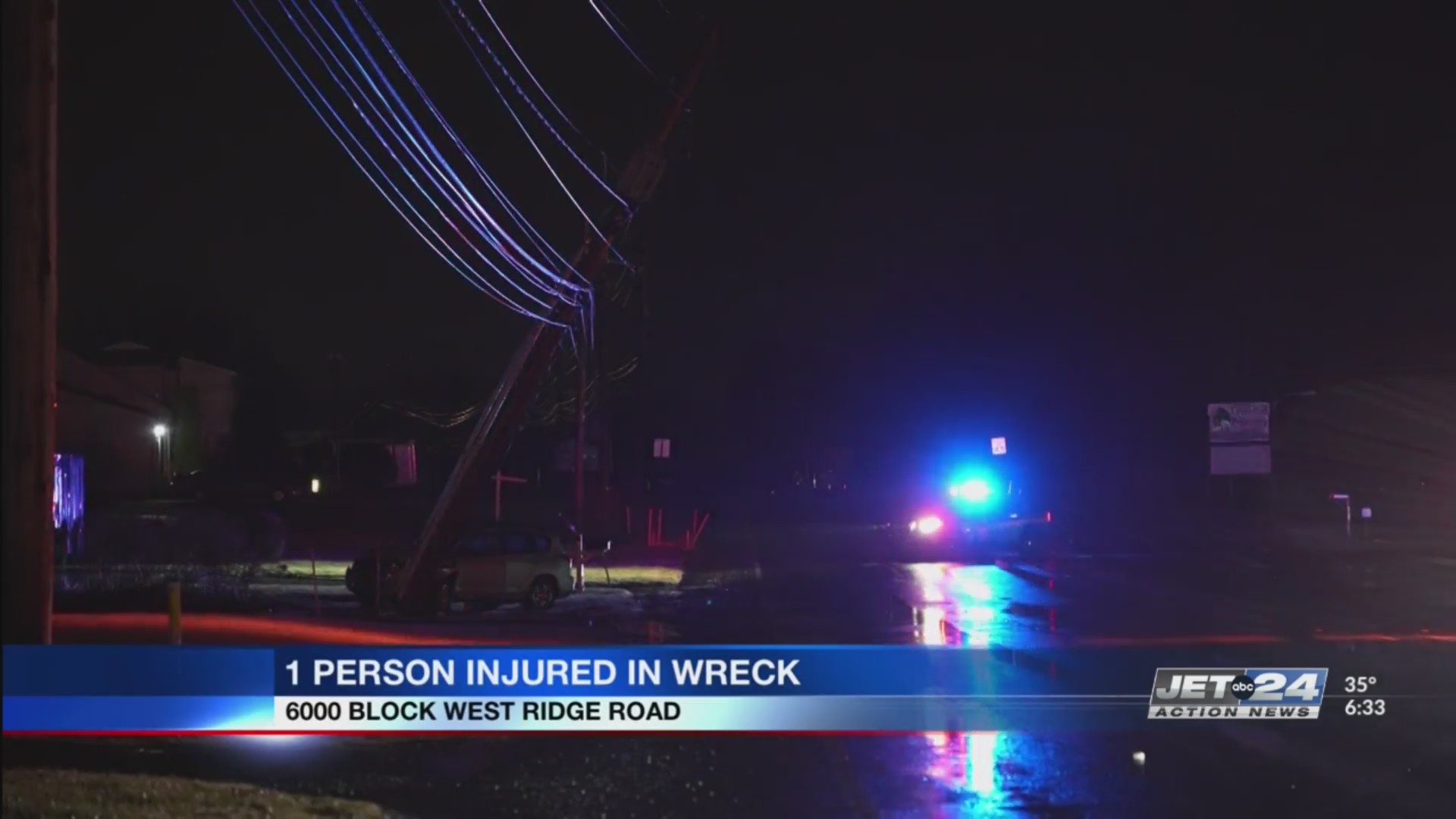 Crews respond to singlecar accident with vehicle into a utility pole