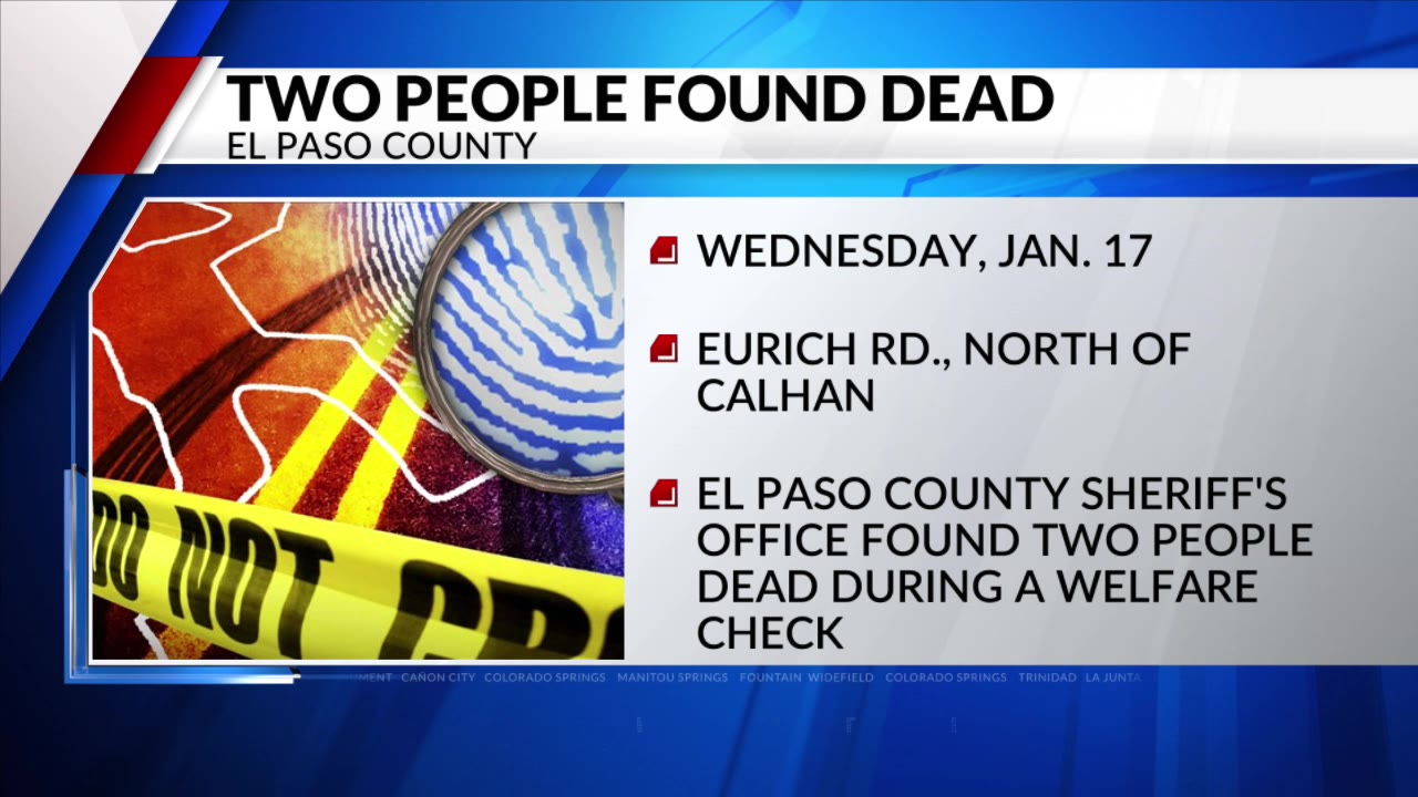 EPSO investigating after two people found dead in Calhan – FOX21 News ...