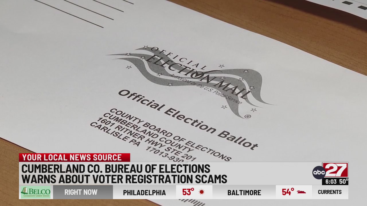 Cumberland County Bureau of Elections warns of voter registration scam