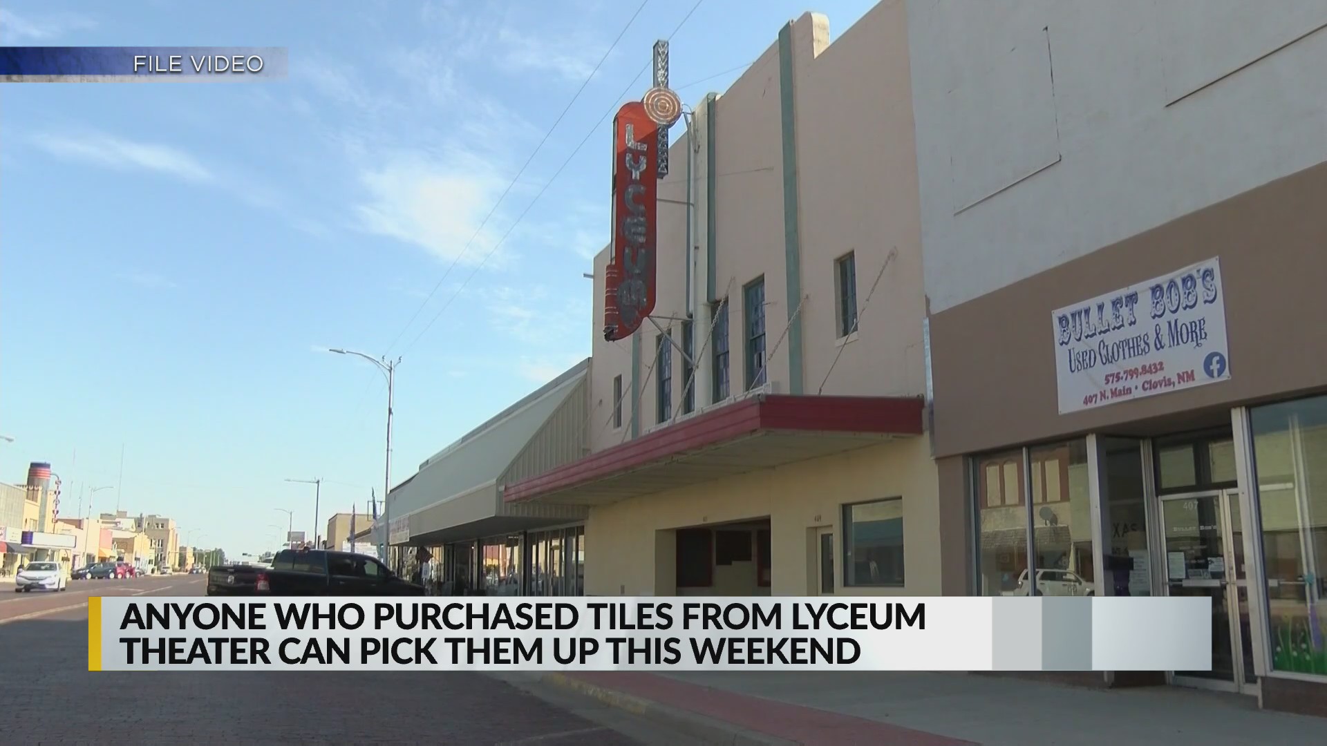 City of Clovis asks those who purchased tiles from Lyceum Theater to