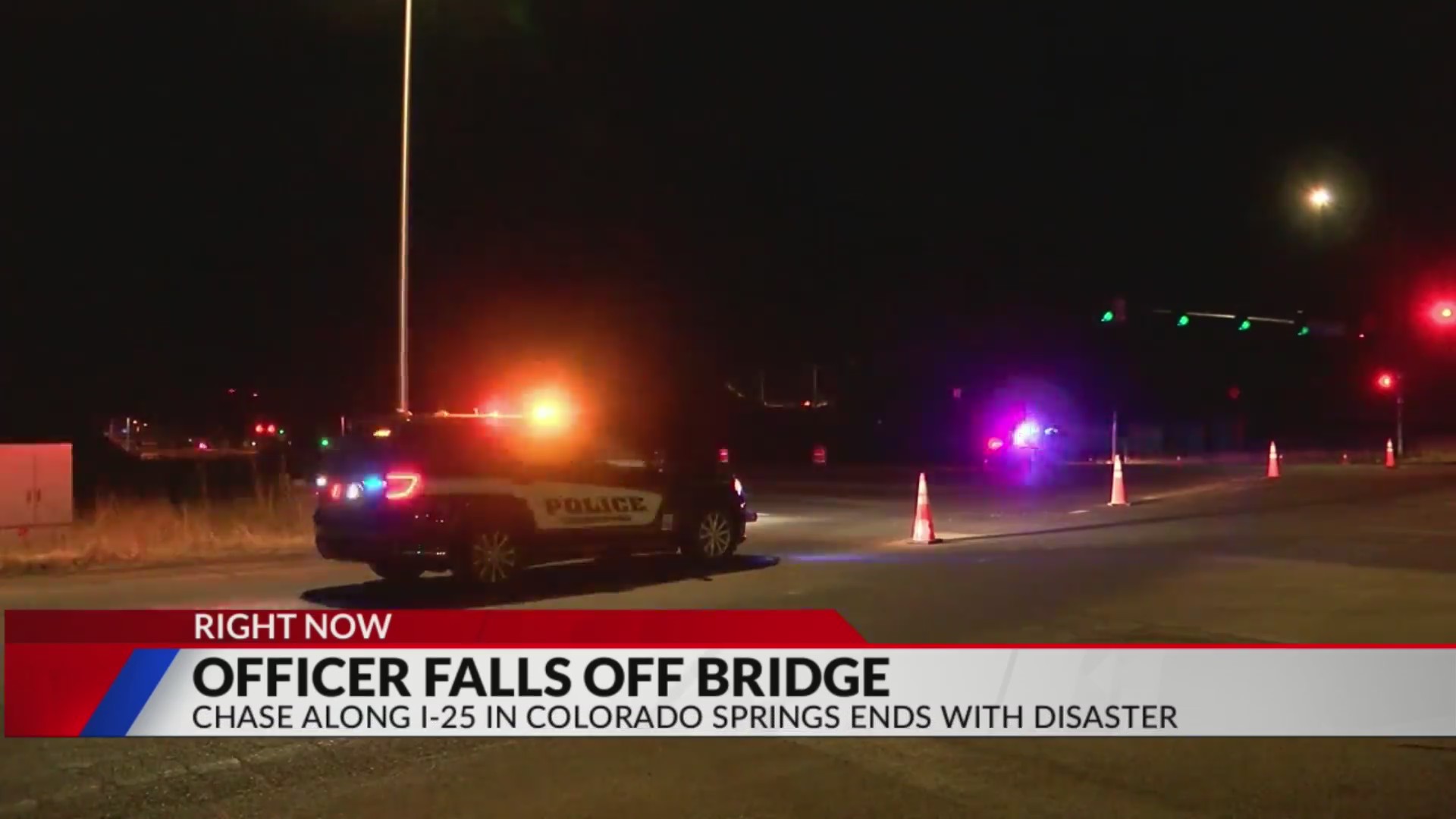 Officer falls from bridge after I-25 police chase – FOX31 Denver