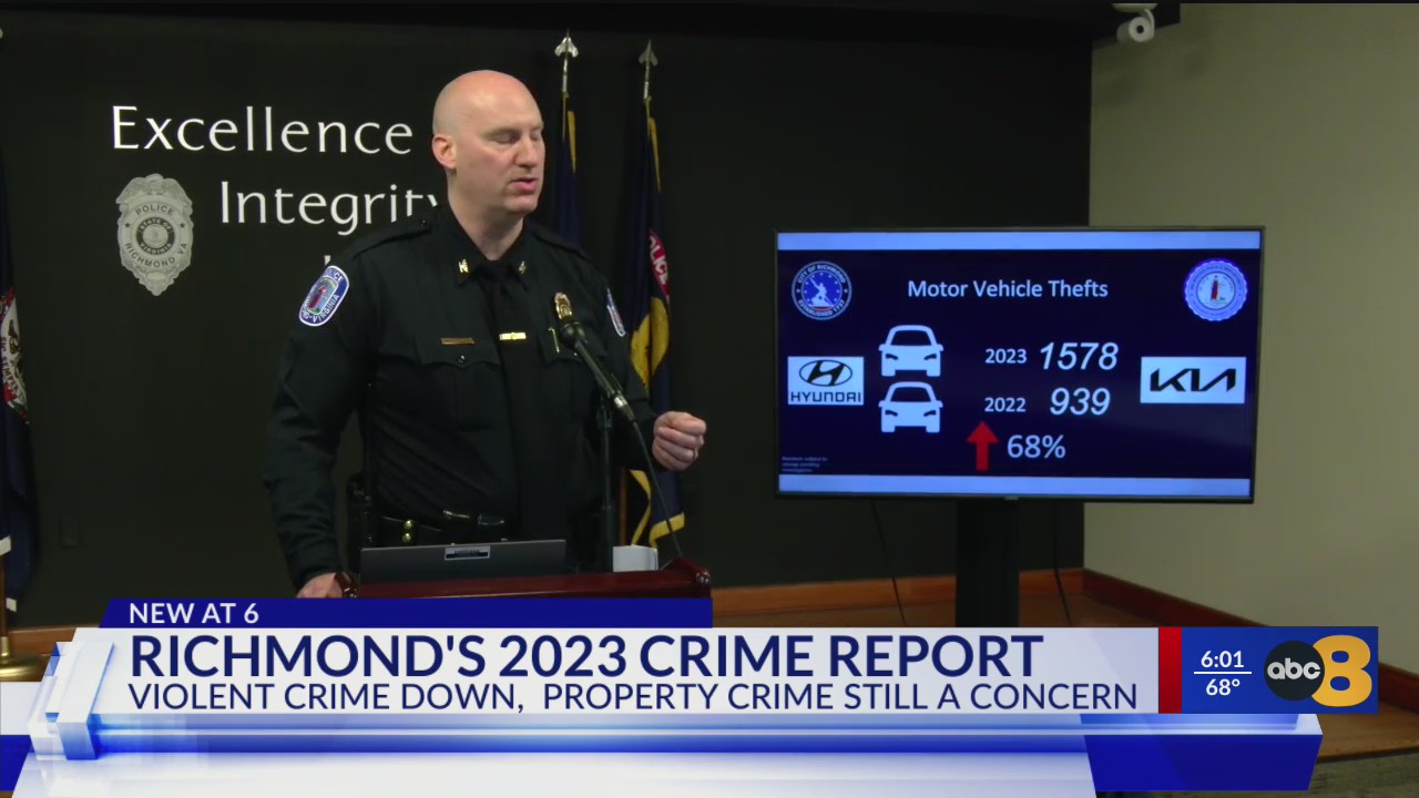 Richmond Police Chief provides 2023 crime data for car thefts ...