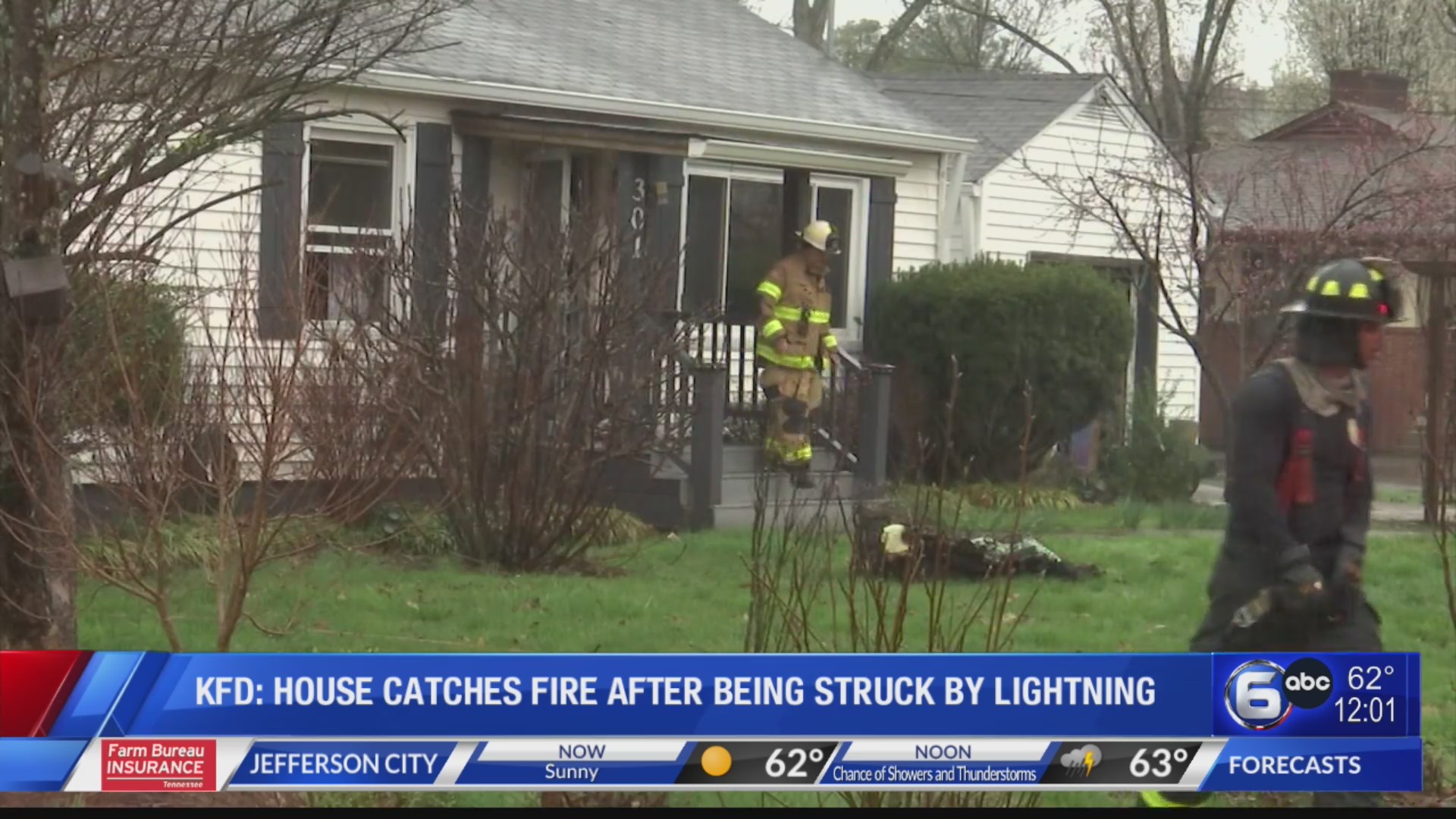 KFD: House catches fire after being struck by lightning – WATE 6 On ...