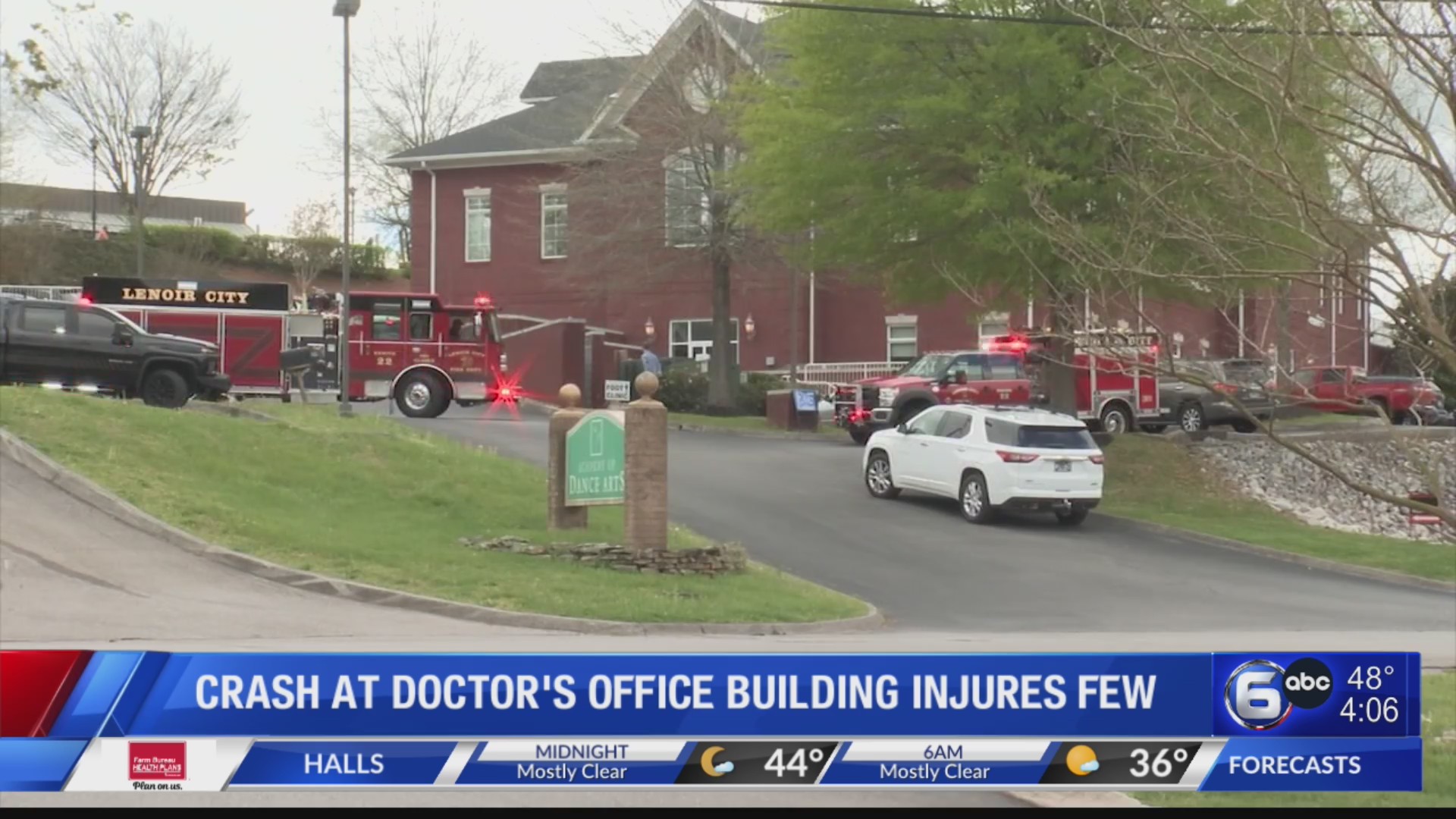 Crash at Doctor’s Office Building Injures Few – WATE 6 On Your Side
