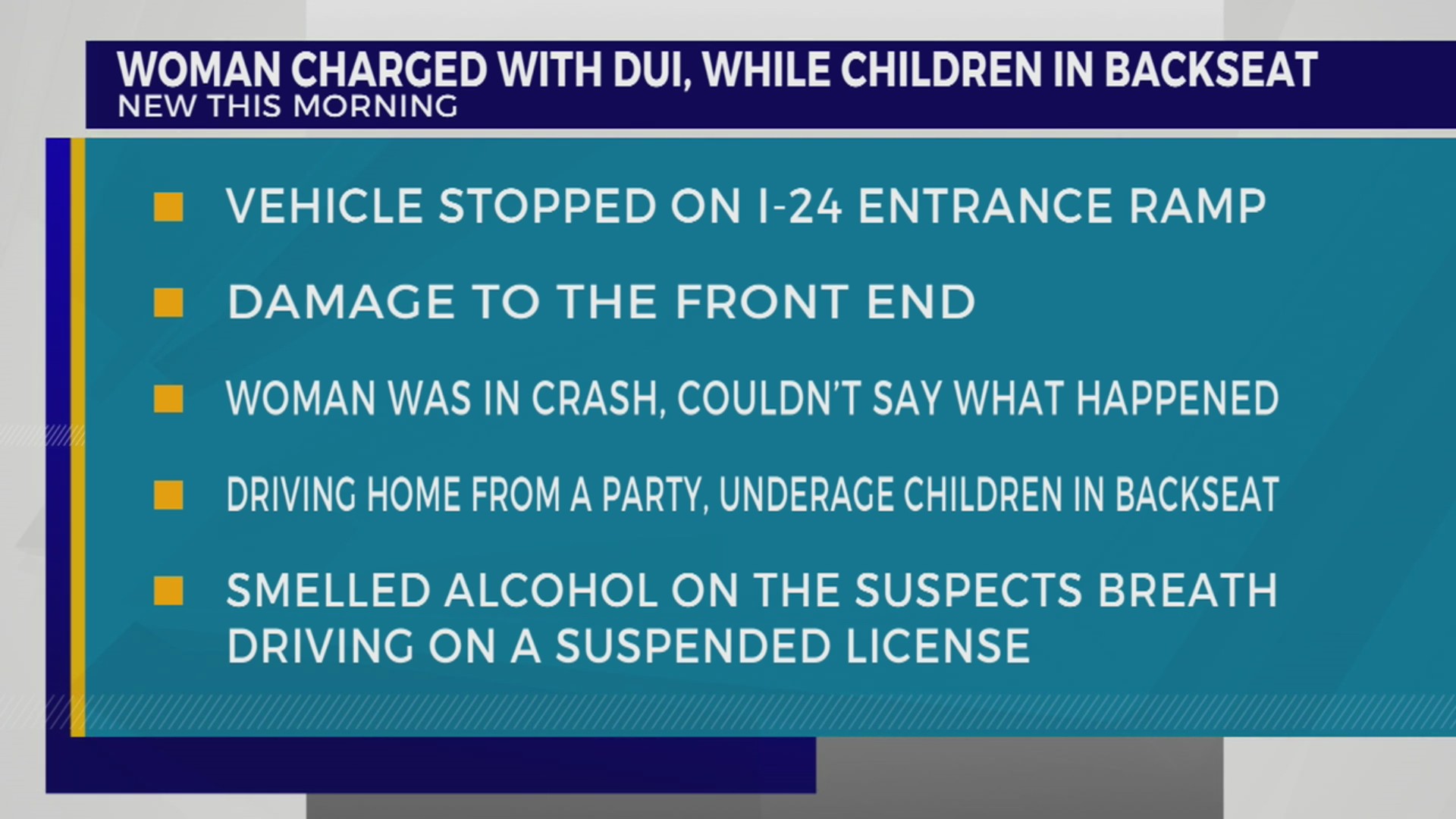 Mother charged with DUI after crashing with kids in car – WKRN News 2