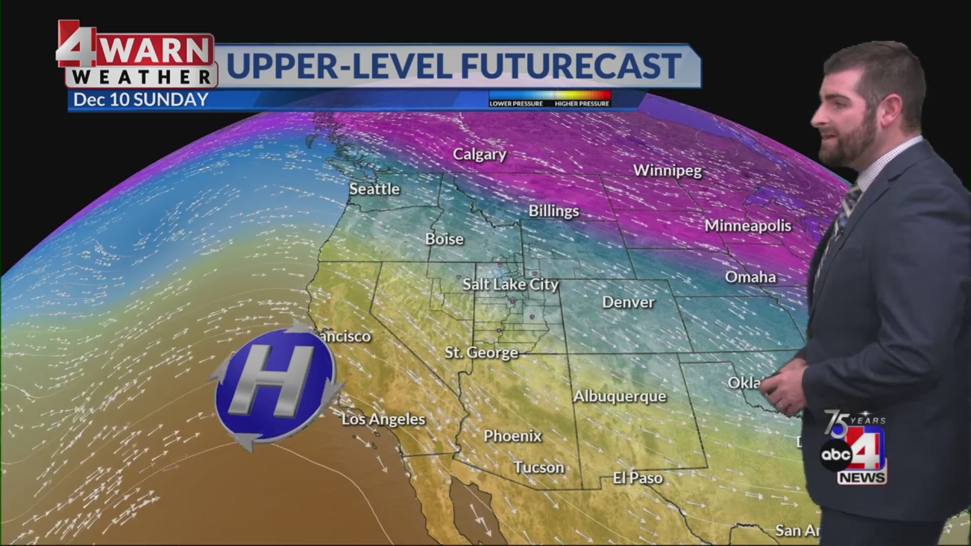 12/04/2023 10 p.m. forecast High pressure sets in ABC4 Utah