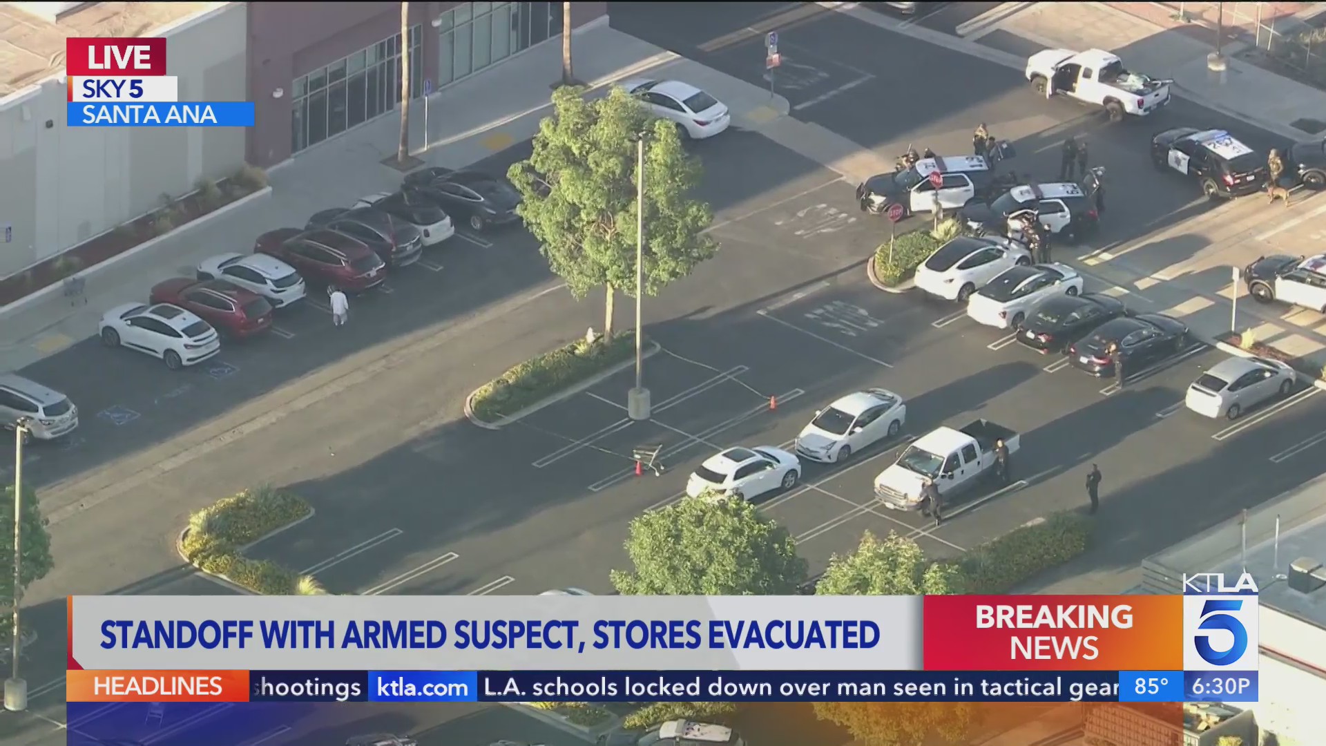 Police in standoff with armed suspect in O.C. – KTLA