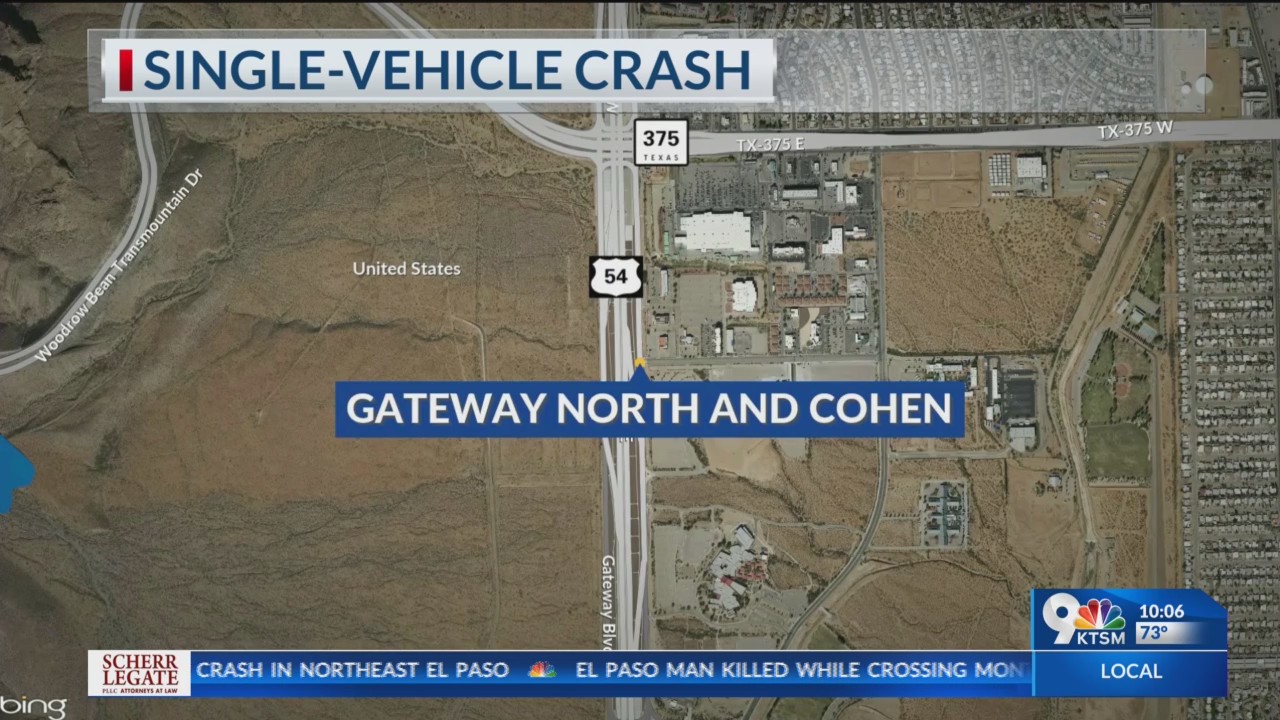 One person killed in single-car crash in Northeast El Paso – KTSM 9 News