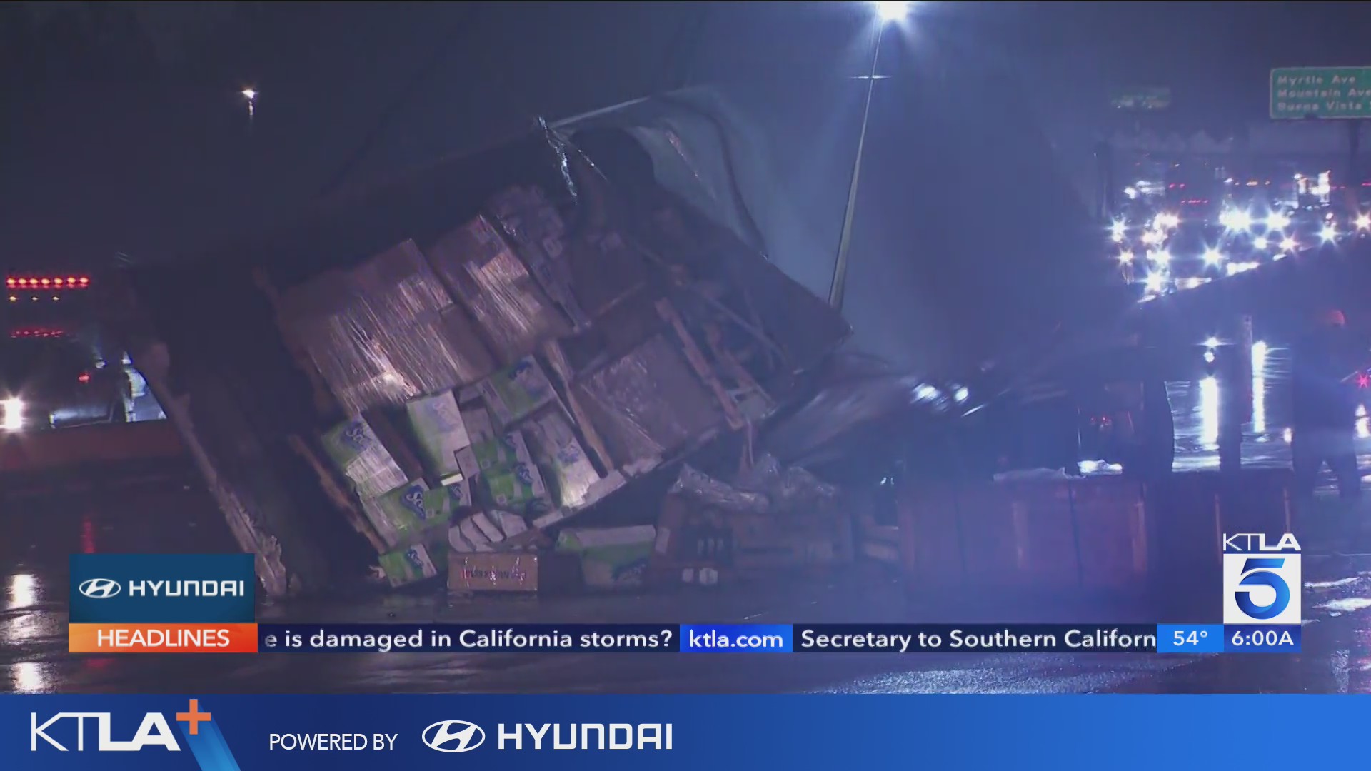 Overturned big rig blocks 210 Freeway in Monrovia – KTLA