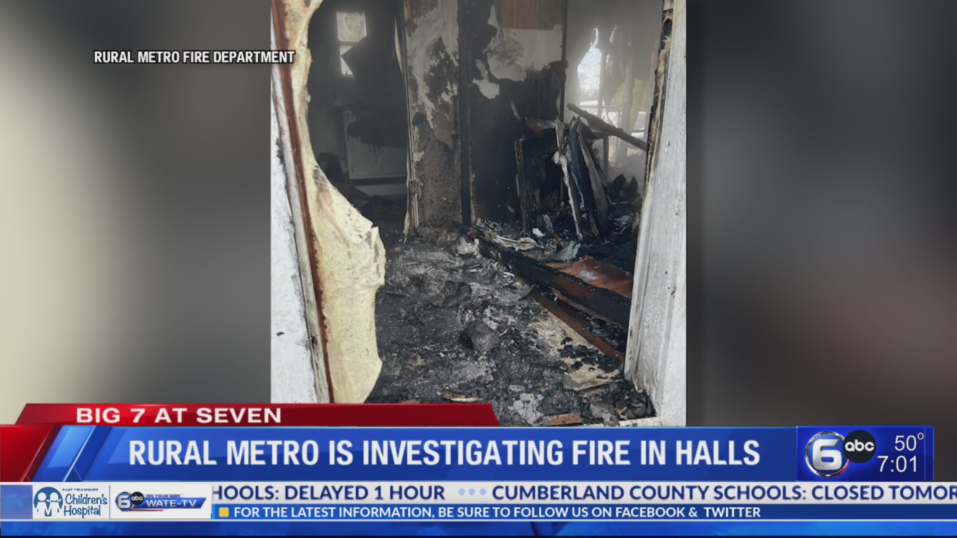 Rural Metro Investigating Fire in Halls – WATE 6 On Your Side