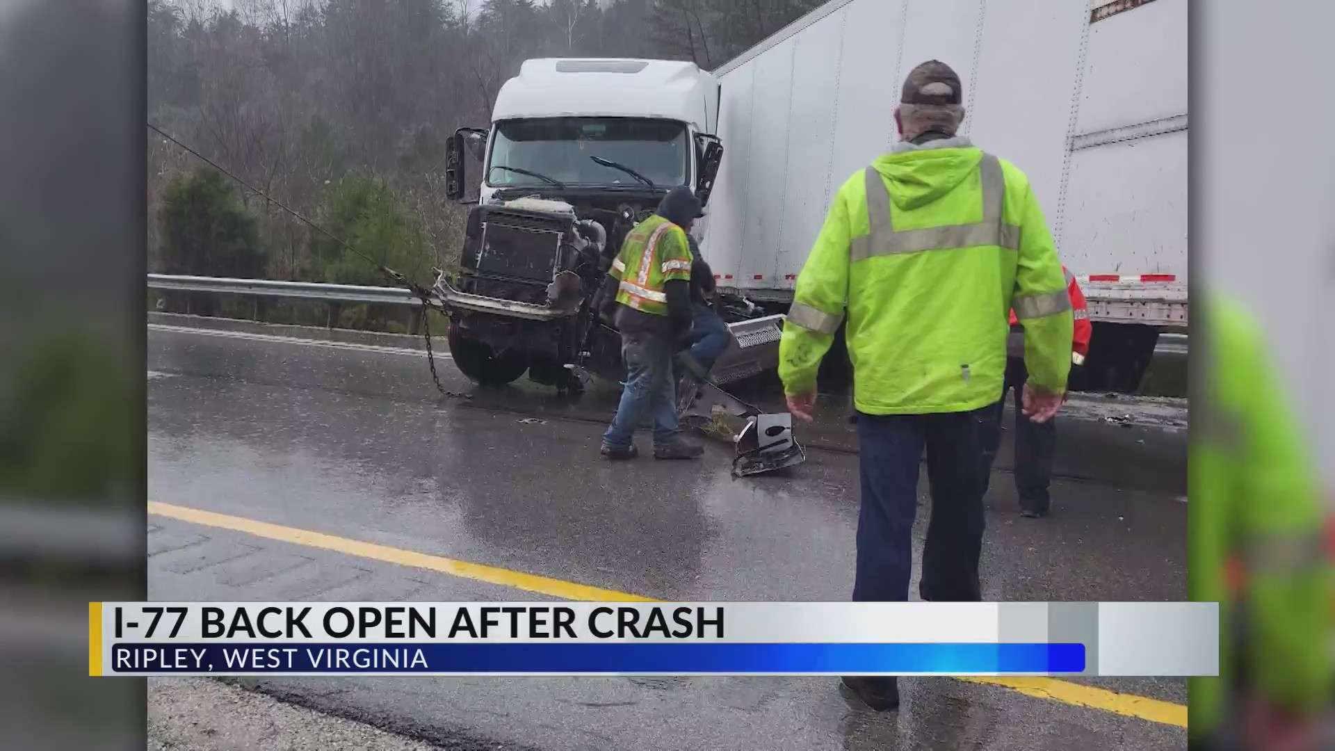All lanes of I77 back open near Ripley, West Virginia after tractortrailer crash WOWK 13 News