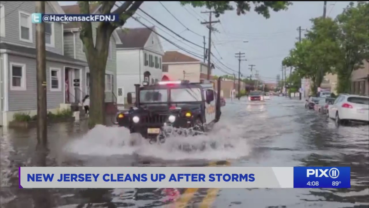 NJ residents cleaning up the damage after fierce storms – PIX11