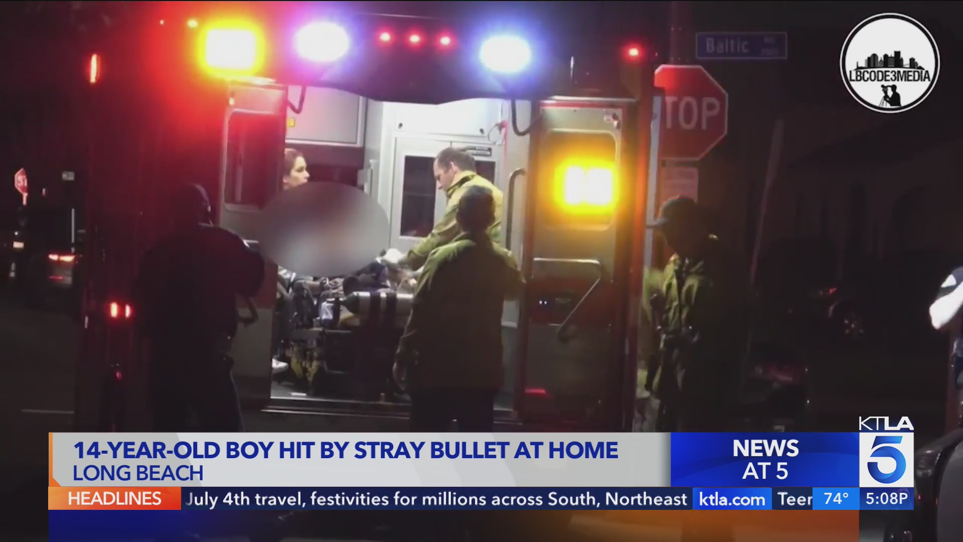 Teenage boy hit by stray bullet in Long Beach – KTLA