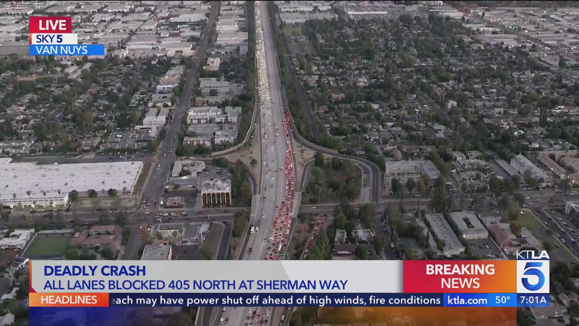 Deadly crash involving wrong way driver stops all traffic on NB 405 ...