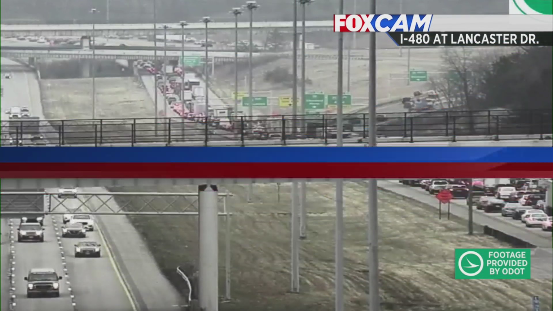 Crash on I-480E near I-77 split closes lanes – Fox 8 Cleveland WJW