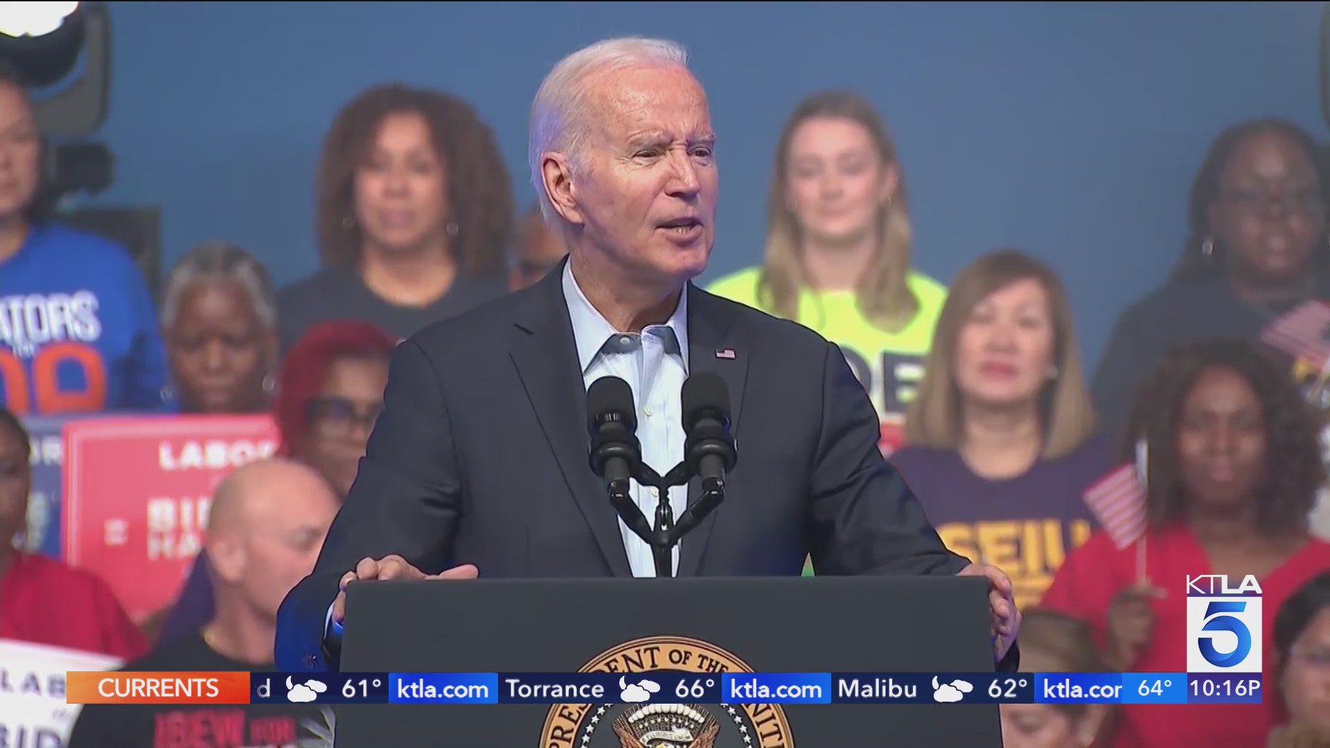 Biden holds first major campaign rally for 2024 reelection bid – KTLA