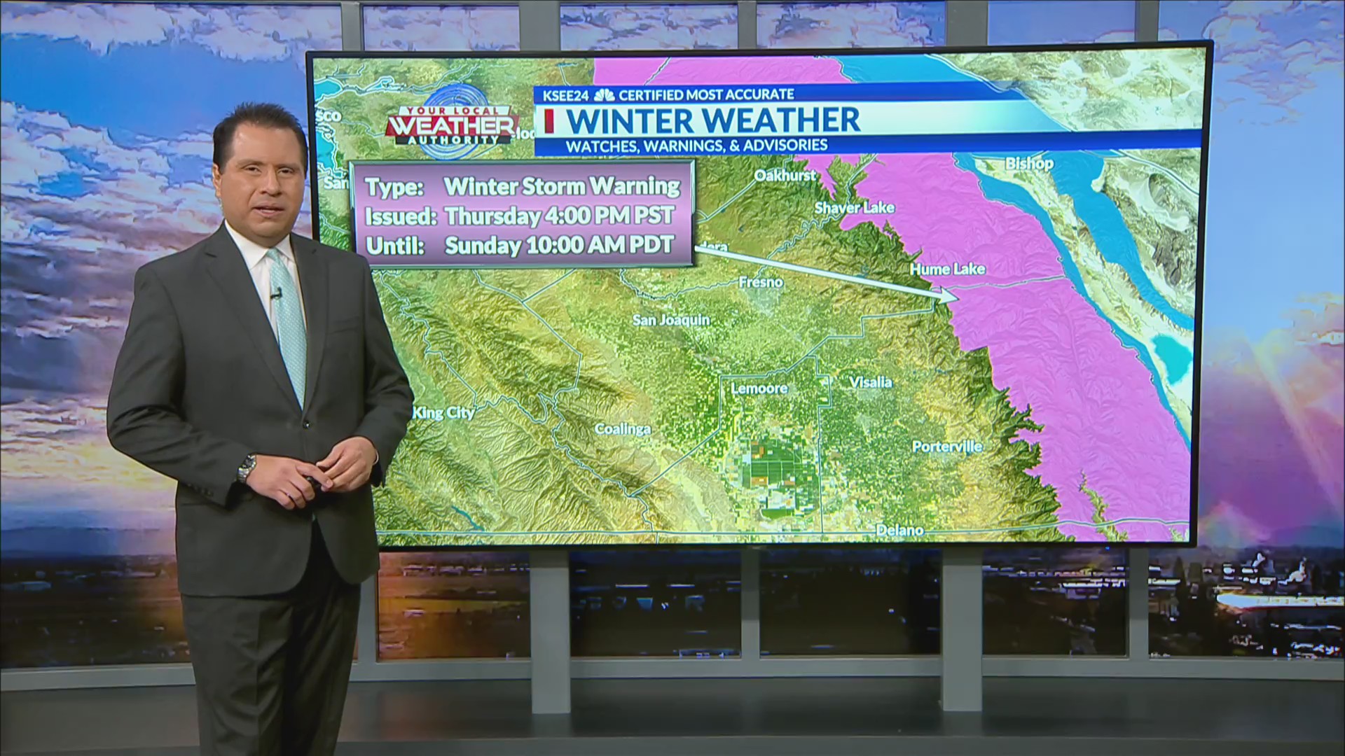 Wednesday Sierra Forecast KSEE24 and CBS47