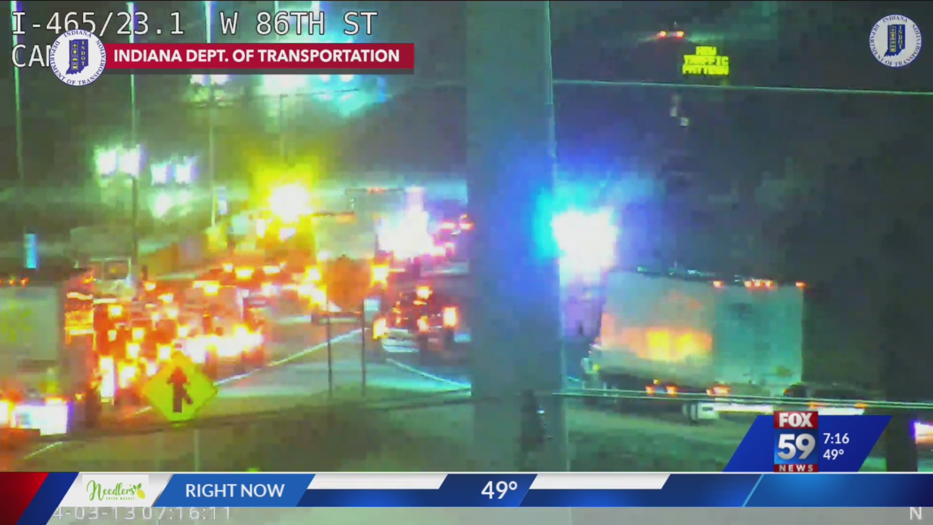 Crash closes part of I-465 on Indy’s northwest side – Fox 59