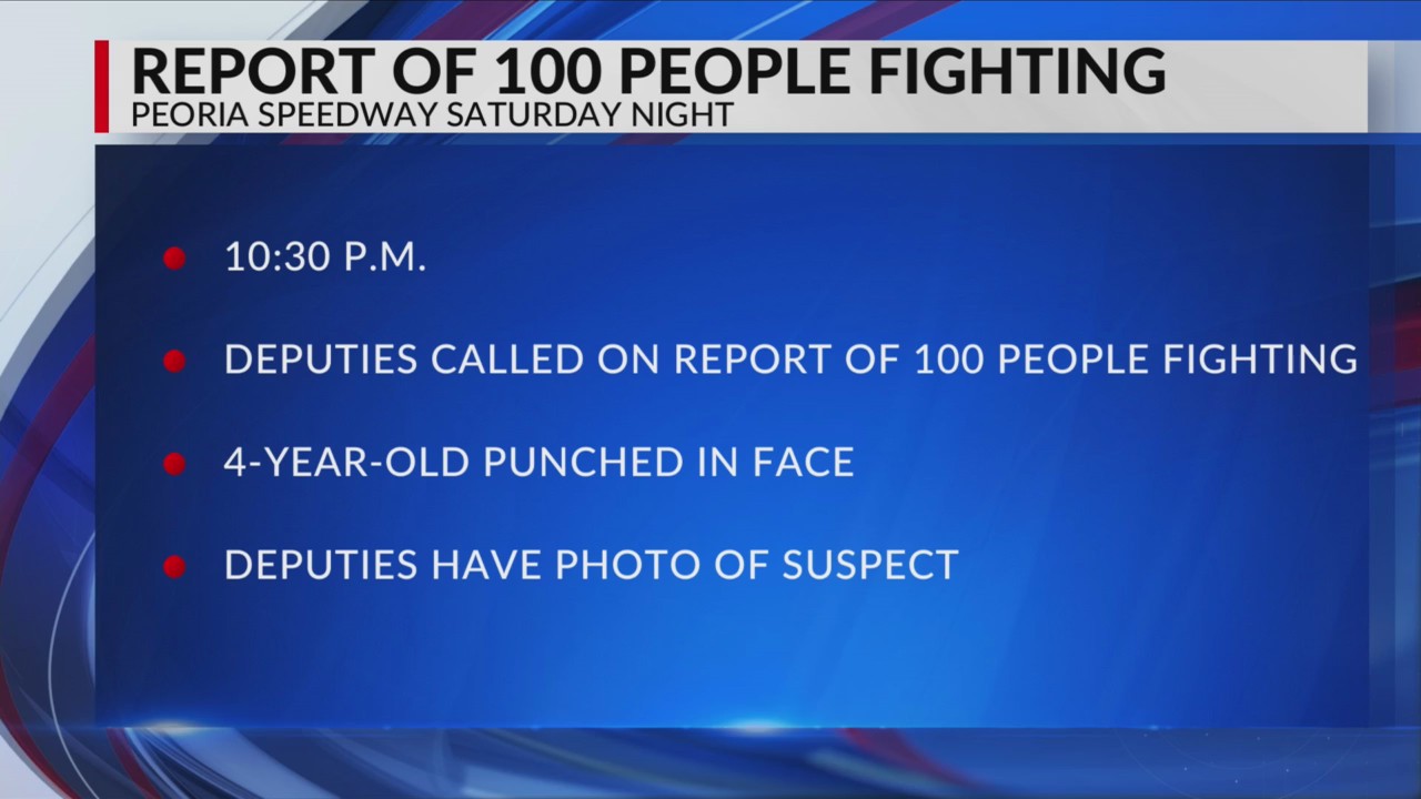 Investigation underway after reports of 4-year-old punched, 100 people  fight at Peoria Speedway – CIProud.com