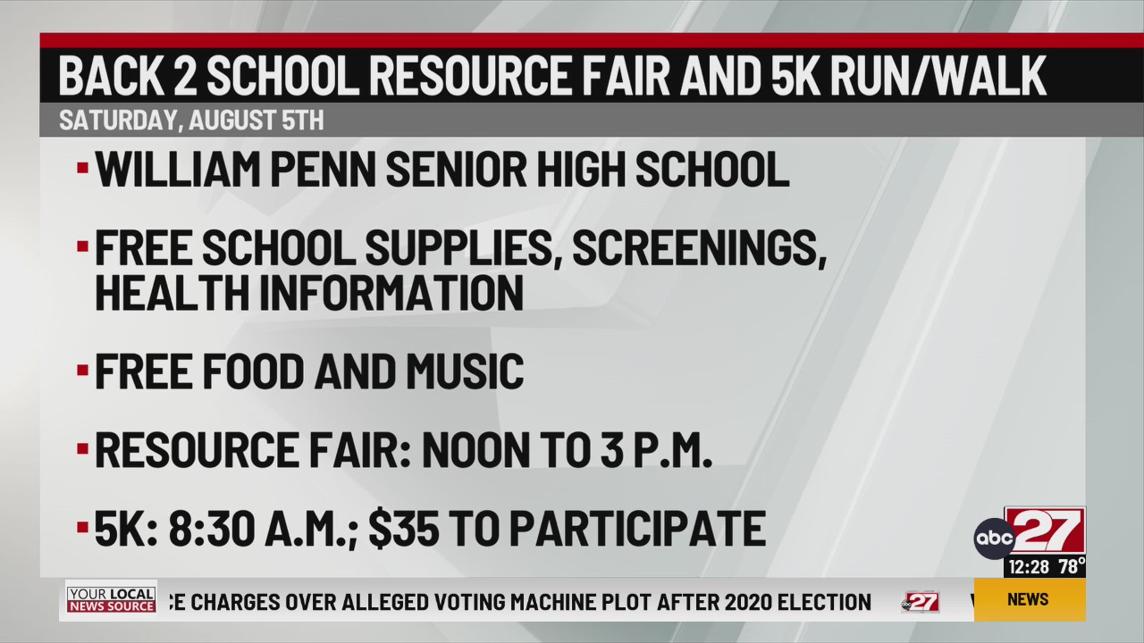 Back to school resource fair and 5K run/walk – PAhomepage.com