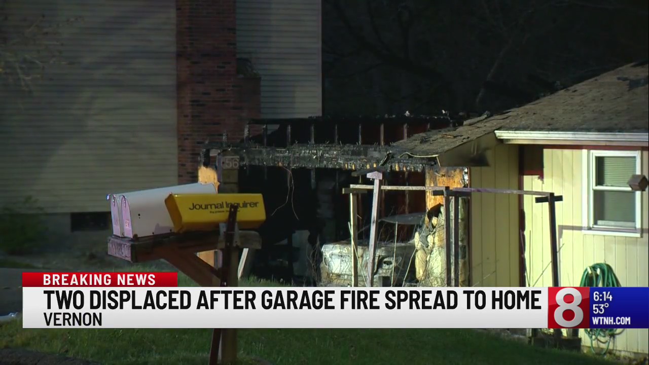 Two displaced after garage fire spread to home – WTNH.com
