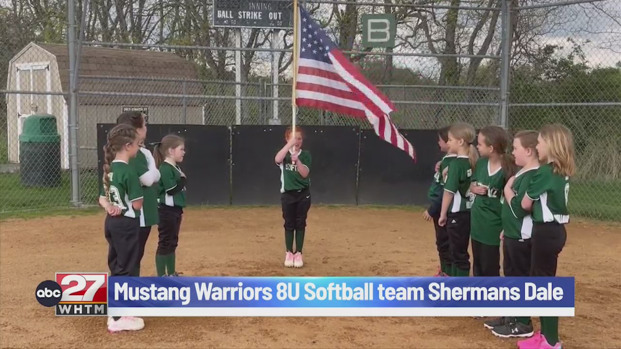 Pledge of Allegiance Mustang Warriors 8U Girls Softball Team, Shermans