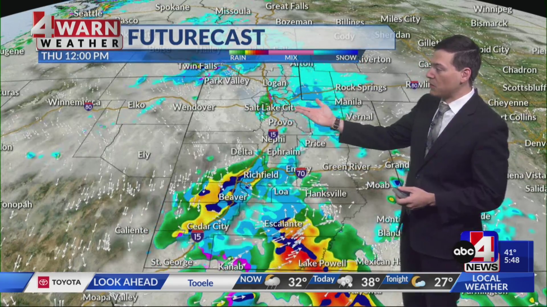 Thursday storm moves into Utah bringing rain and snow mix – ABC4 Utah