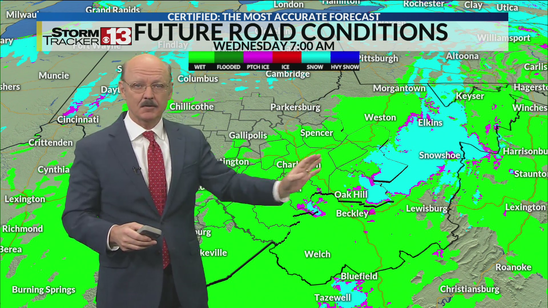 Mountain snow means slick Wednesday roads – WOWK 13 News