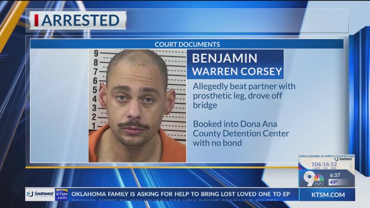 Las Cruces man arrested after allegedly beating partner with prosthetic ...