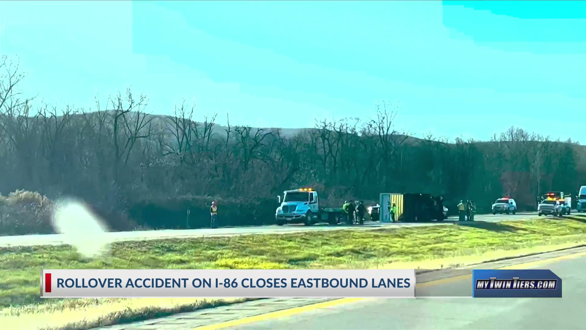 Rollover accident on I86, had lanes closed, now reopened WETM