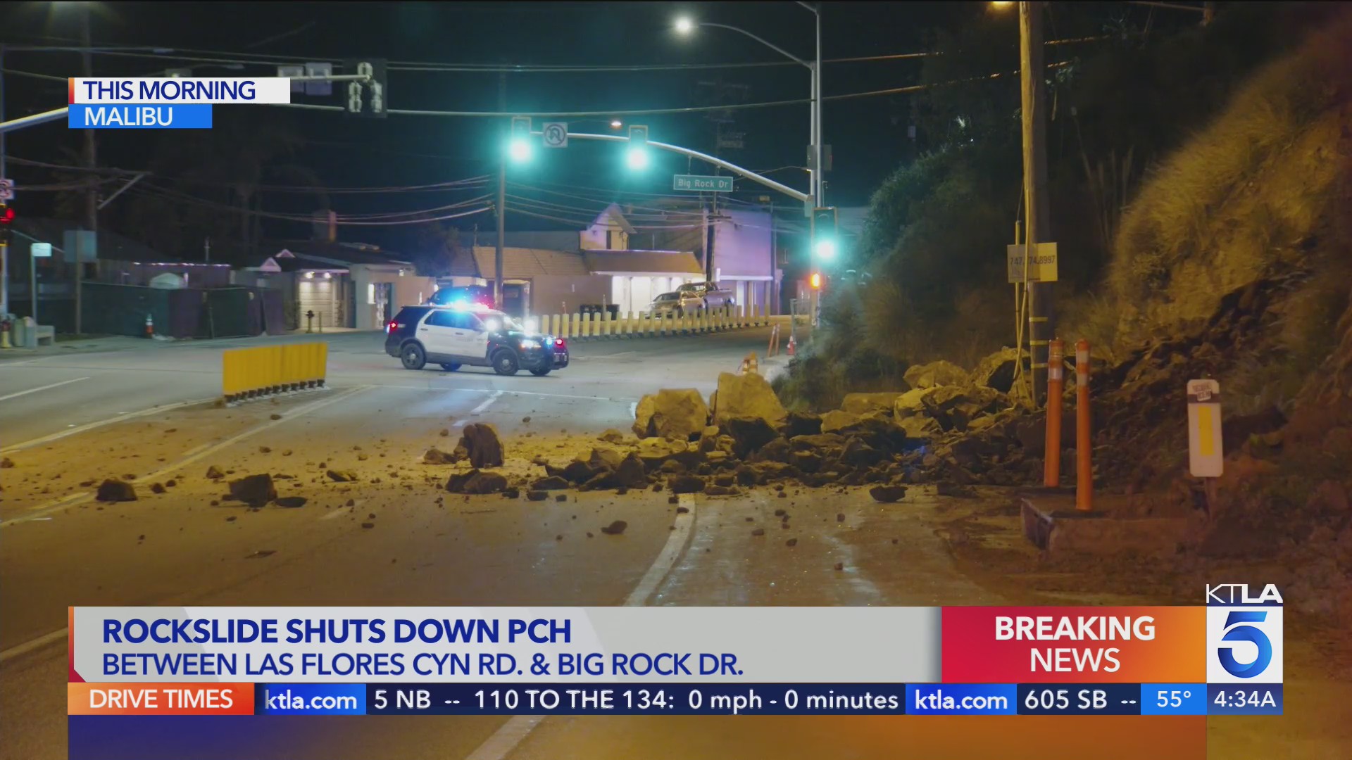 Rockslide closes PCH in both directions through Malibu – KTLA