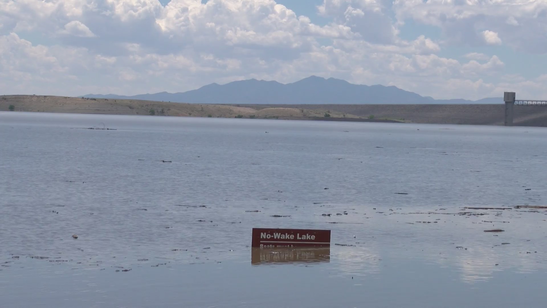 High water at Cochiti Lake floods beach, parking lot, and other