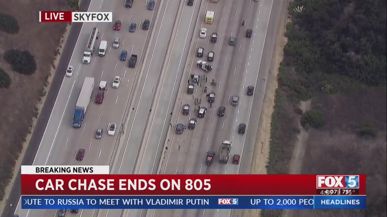 Car Chase Ends On I-805 – FOX 5 San Diego & KUSI News