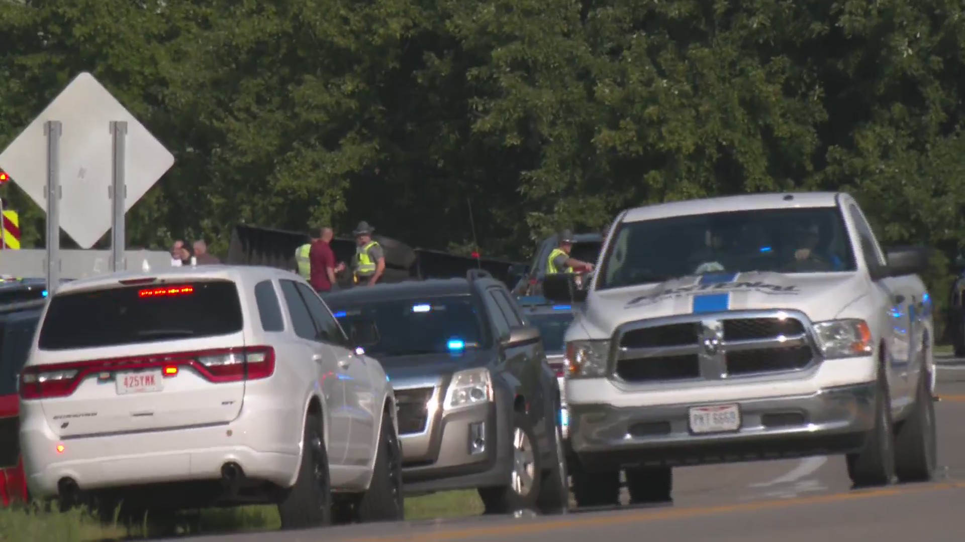 Scene from fatal crash involving school bus in Clark County, Ohio ...