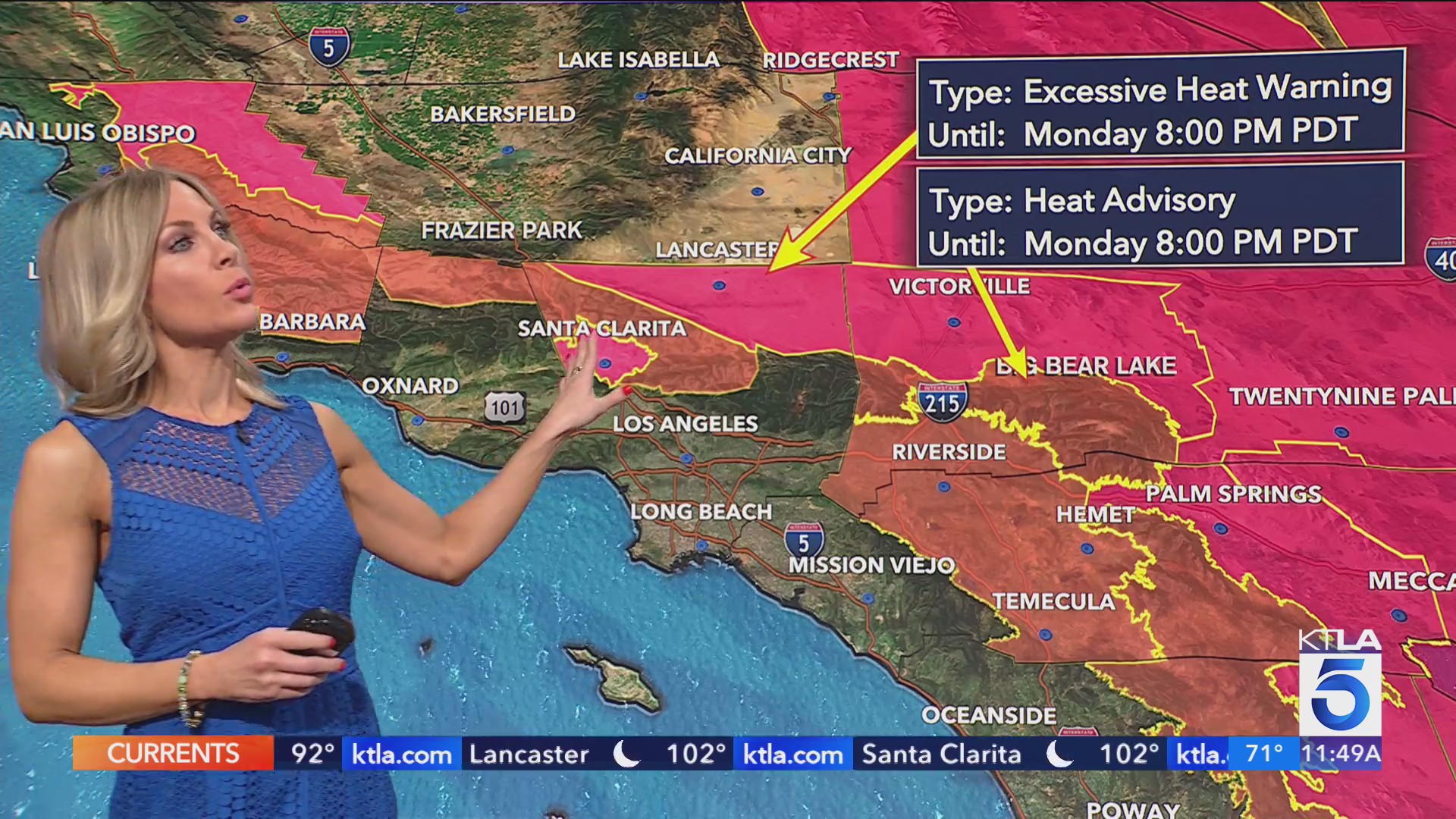 Excessive heat warnings remain in effect through Monday – KTLA