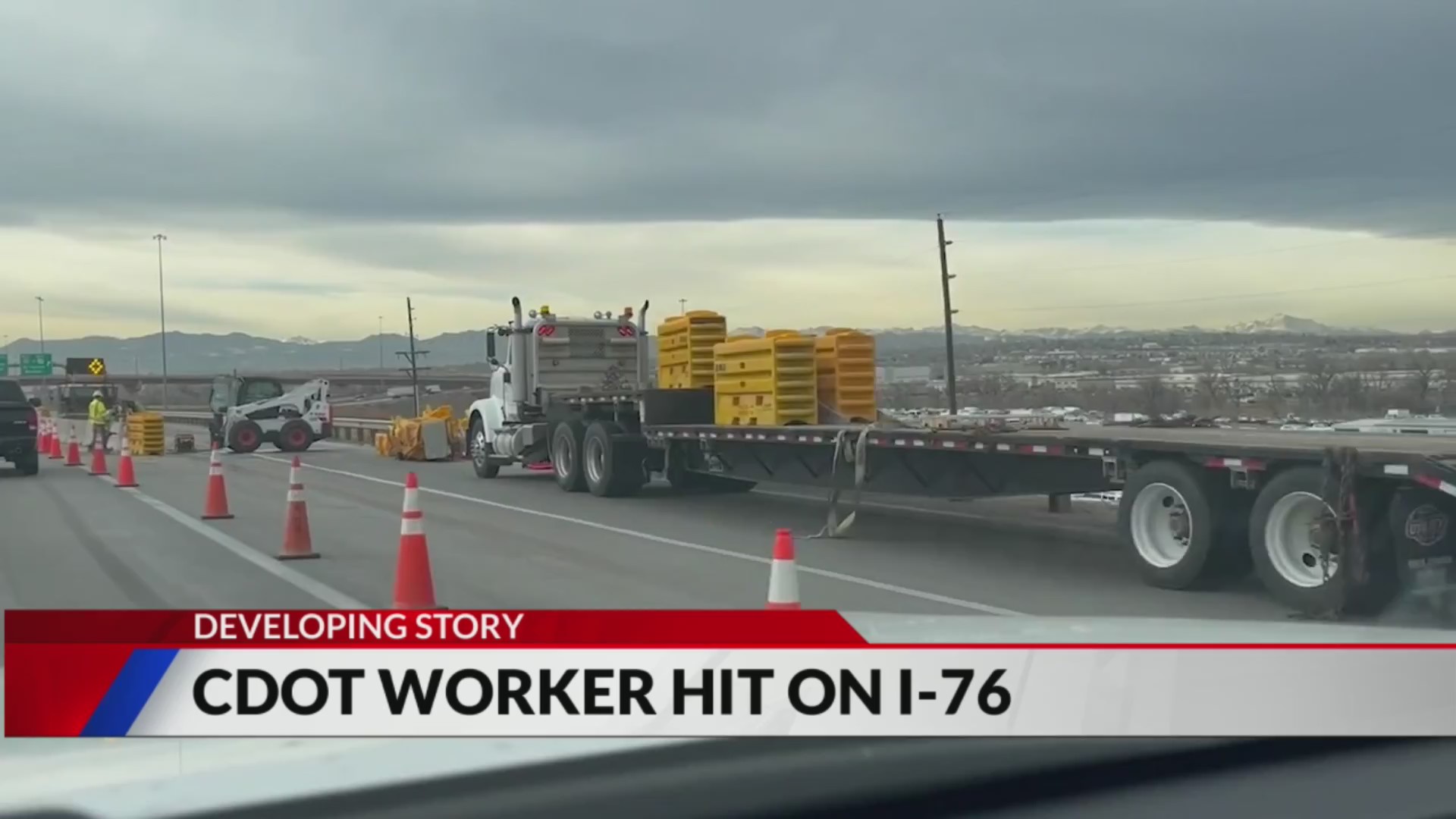 CDOT worker hit on I-76 – FOX31 Denver