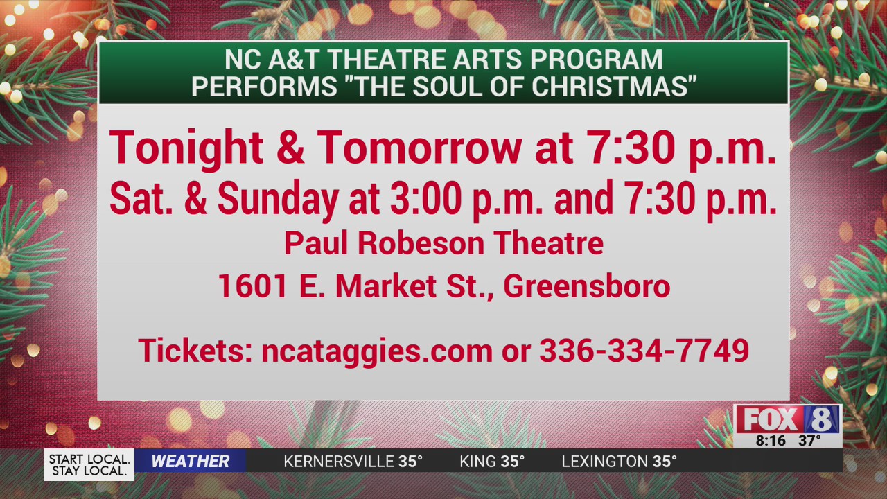 NC A&T Theatre Arts Program performs “The Soul of Christmas” FOX8 WGHP