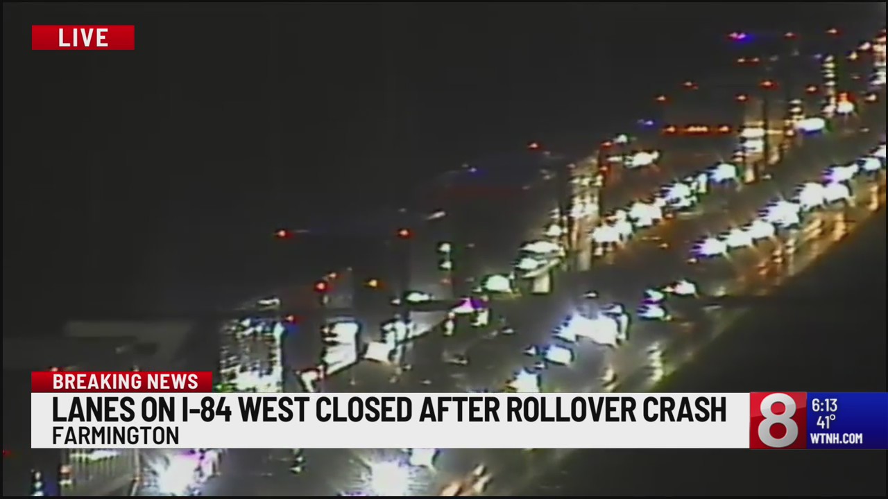 Lanes on I-84 West closed after rollover crash – WTNH.com